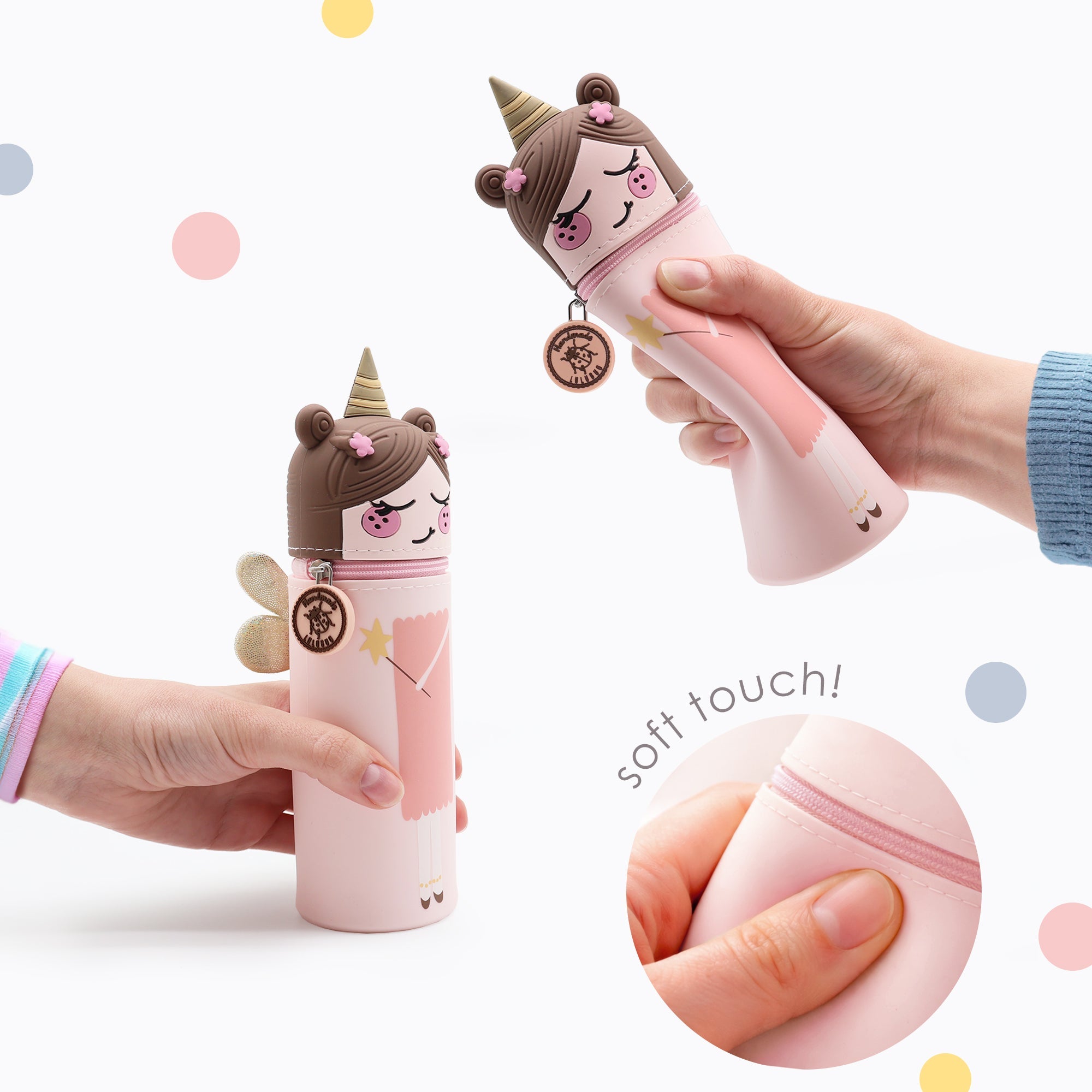 Lulubug lustiges Federmäppchen aus Silikon - Fee Anni Bell Trade - malmichbunt.de