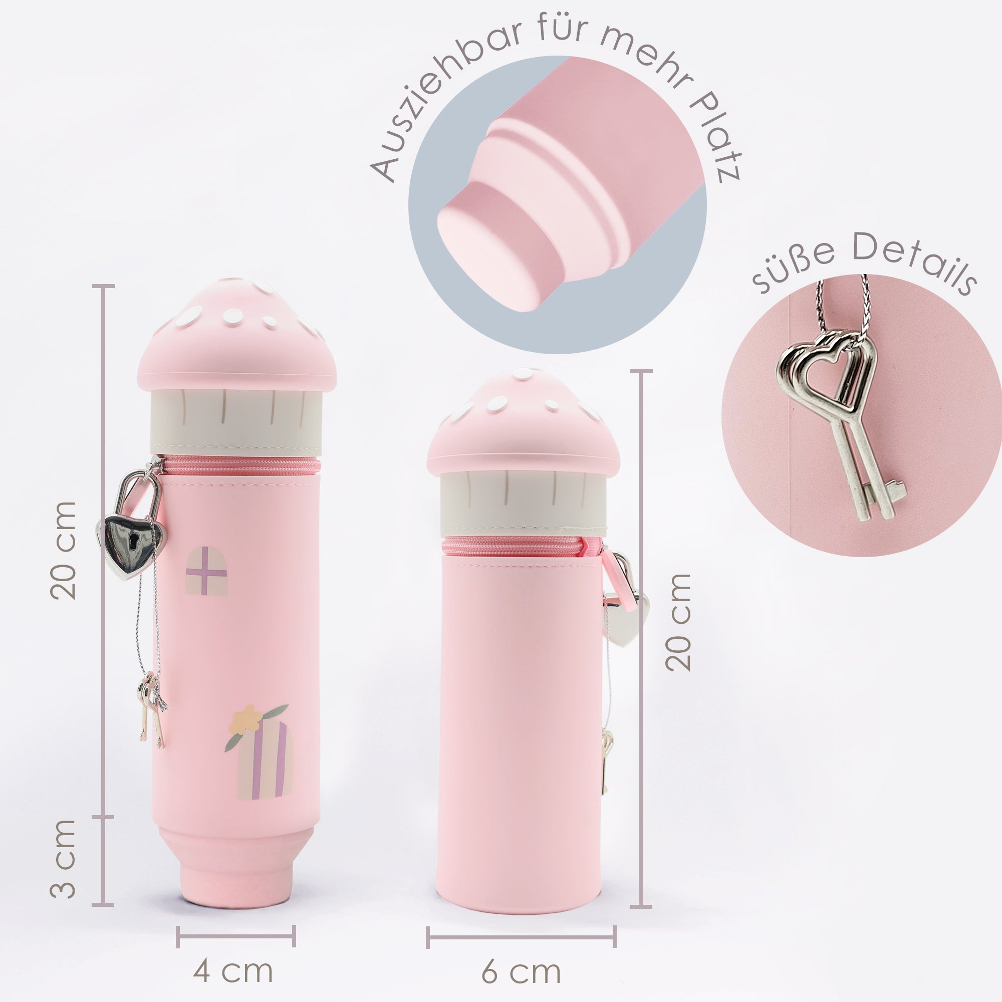 Lulubug lustiges Federmäppchen aus Silikon - Haus "Hüsli" Bell Trade - malmichbunt.de