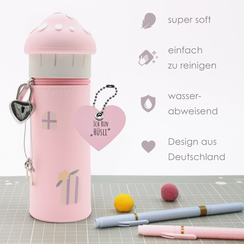 Lulubug lustiges Federmäppchen aus Silikon - Haus "Hüsli" Bell Trade - malmichbunt.de