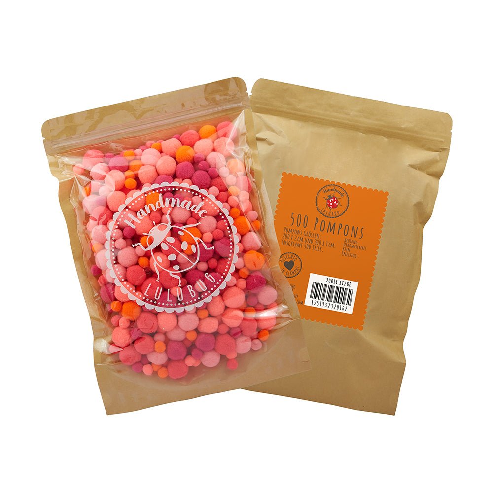 Lulubug PomPon Set, 500 Stück "Neon" Bell Trade - malmichbunt.de