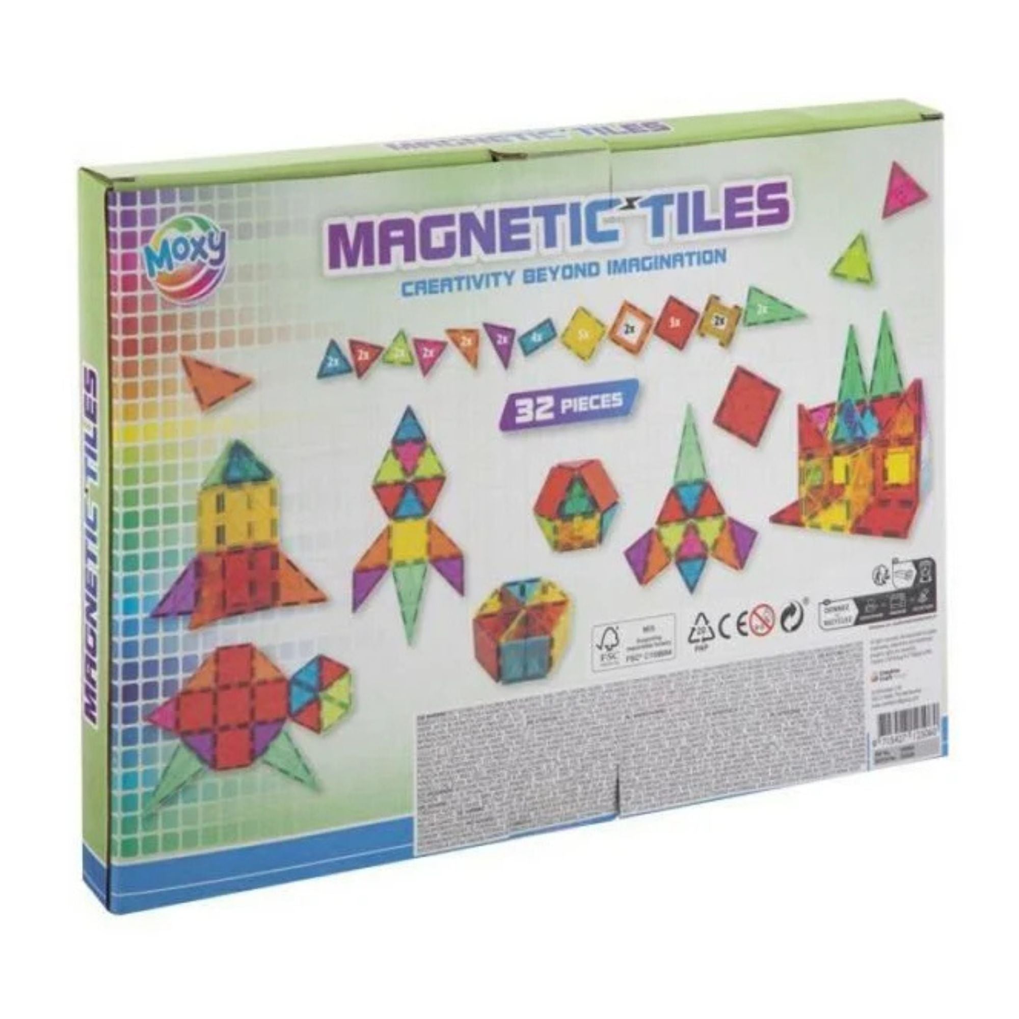 Magnetic Tiles, 32 teilig Triton - X - malmichbunt.de