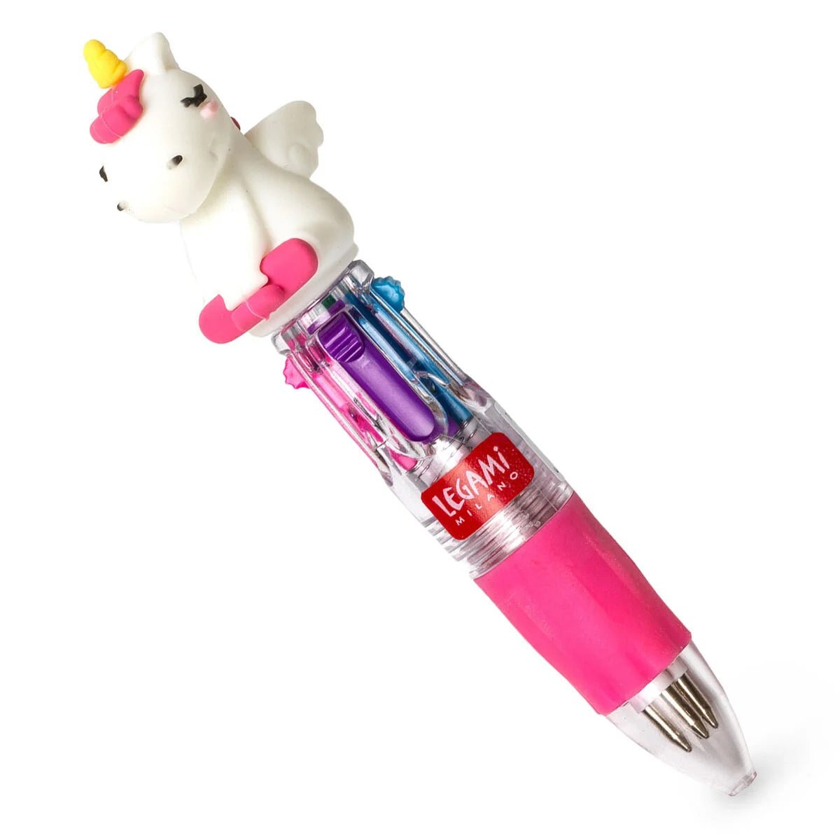 Mini - Kugelschreiber mit 4 Farben - Mini Magic Rainbow Einhorn - malmichbunt.de