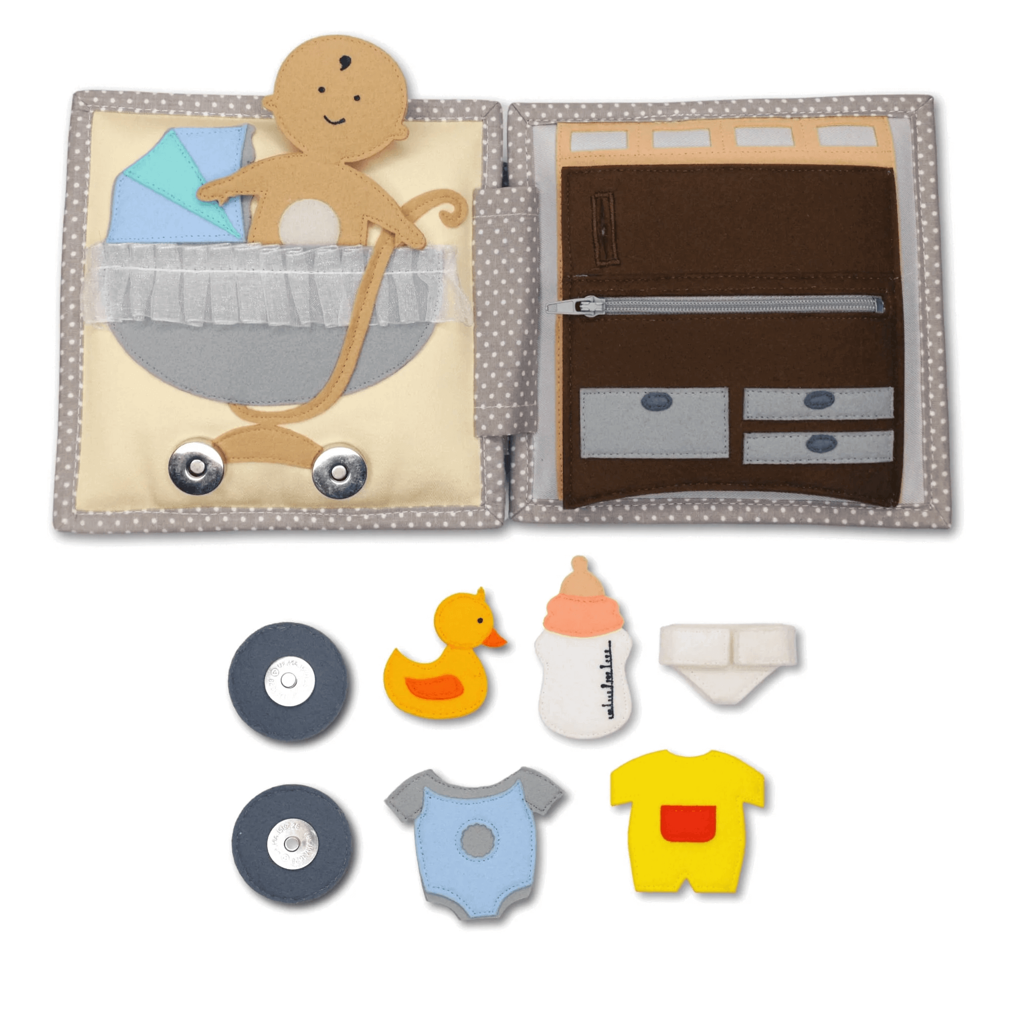 Mini Quiet Book "Jolly Baby" (ab 18 Monaten) Jolly Designs - malmichbunt.de