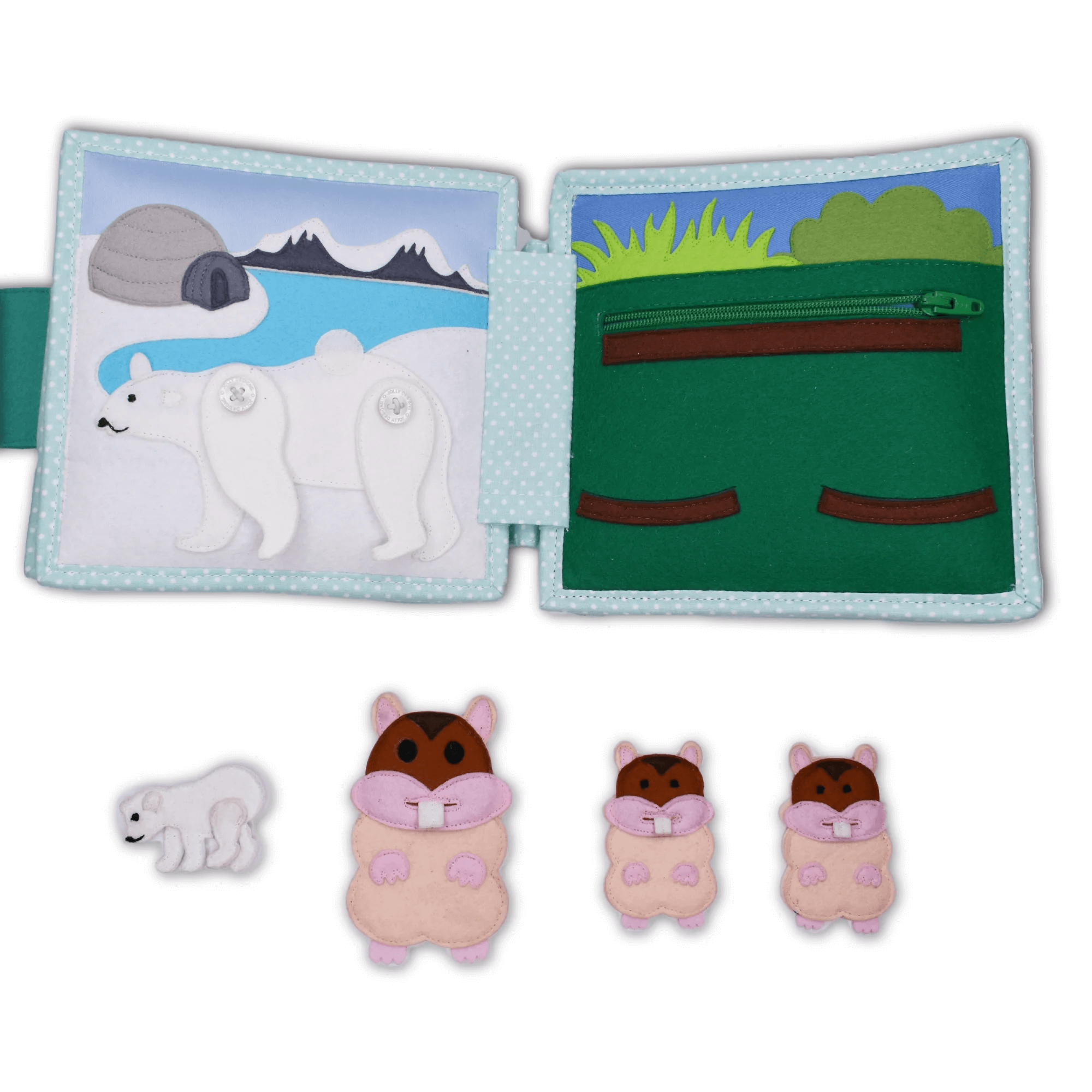 Mini Quiet Book "Jolly Jungle" (ab 18 Monaten) Jolly Designs - malmichbunt.de