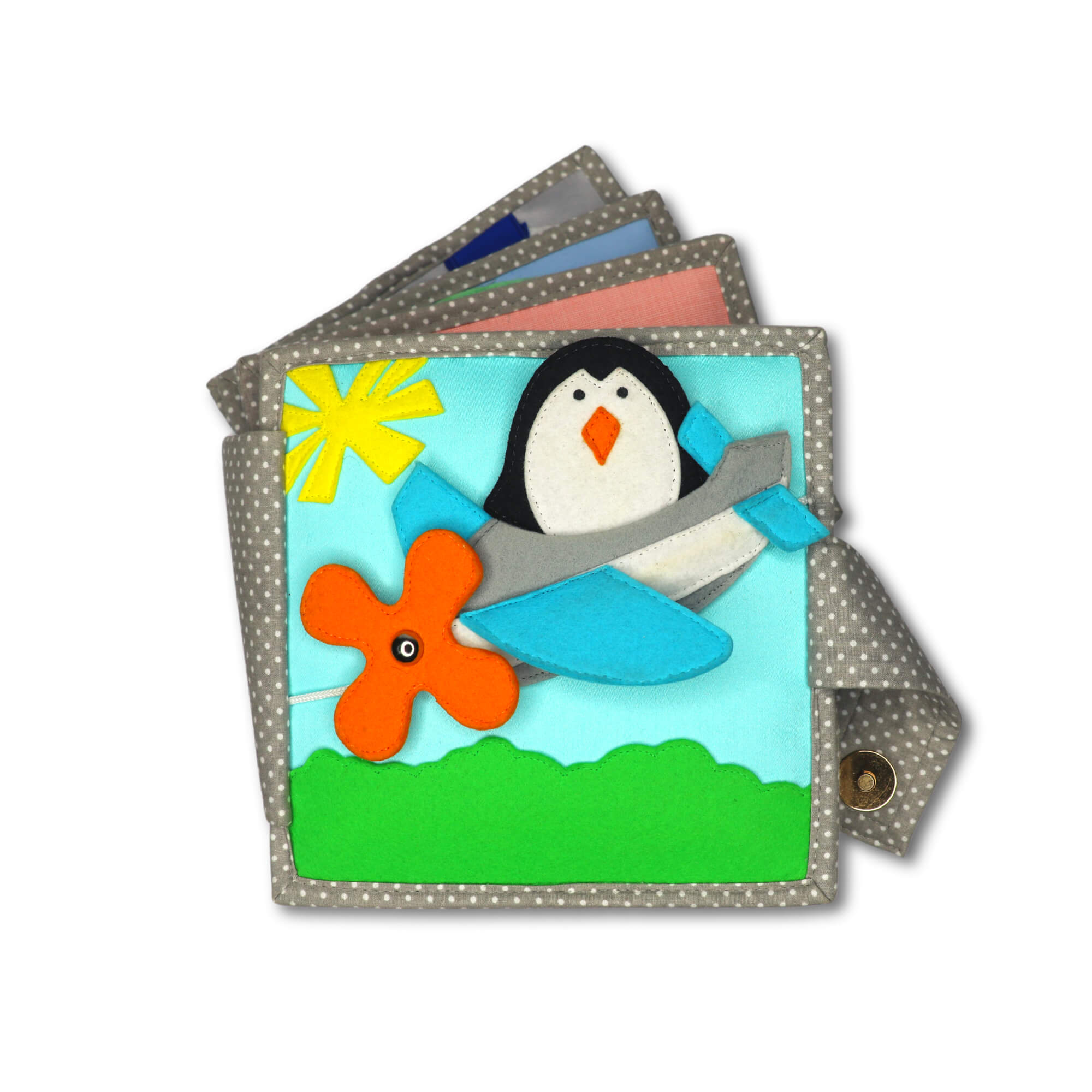 Mini Quiet Book "Kleiner Pilot" (ab 3 Jahren) Jolly Designs - malmichbunt.de