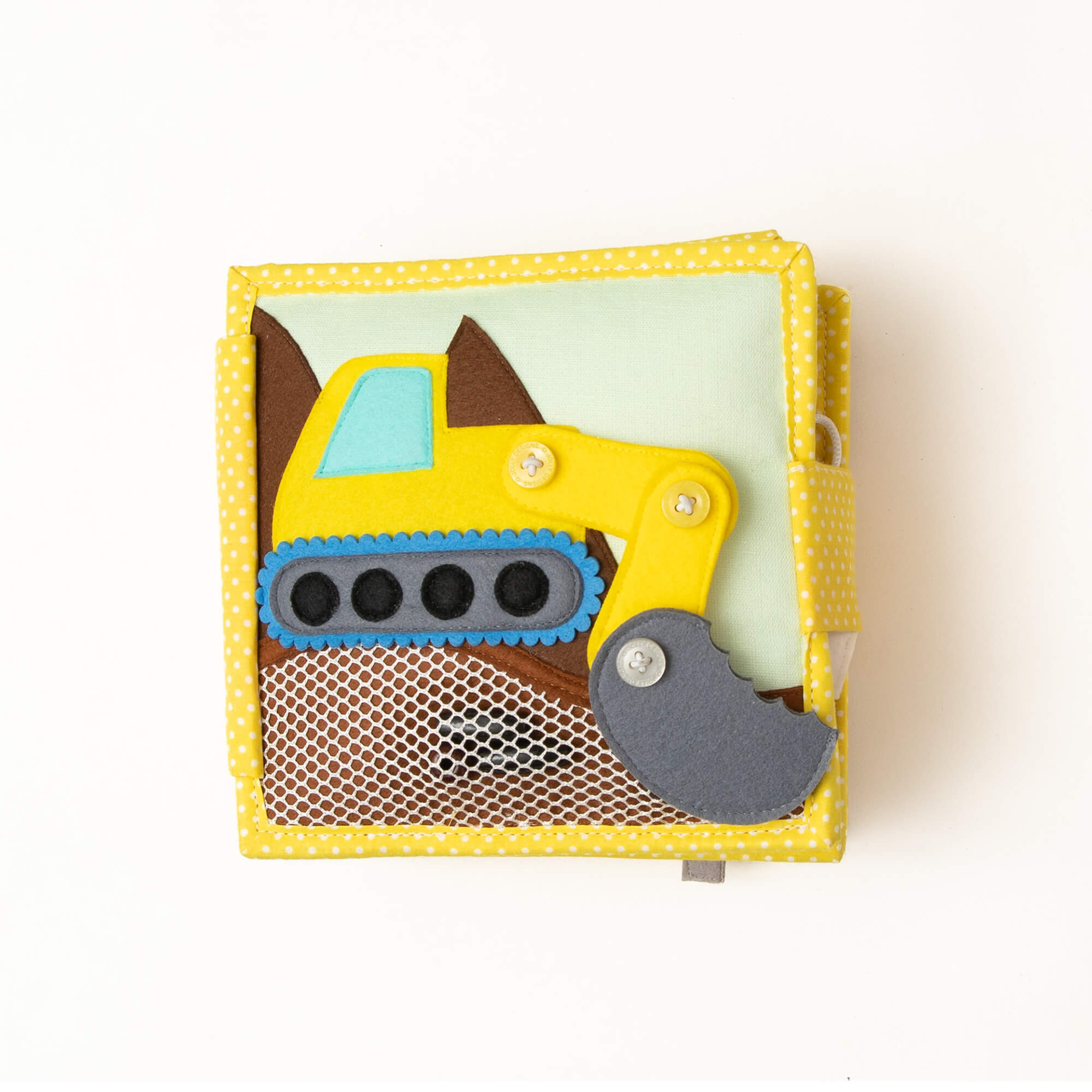 Mini Quiet Book "Mein erster Bagger" (ab 18 Monaten) Jolly Designs - malmichbunt.de