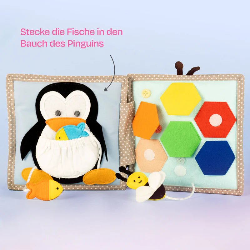 Mini Quiet Book "Schillernder Papagei" Jolly Designs - malmichbunt.de