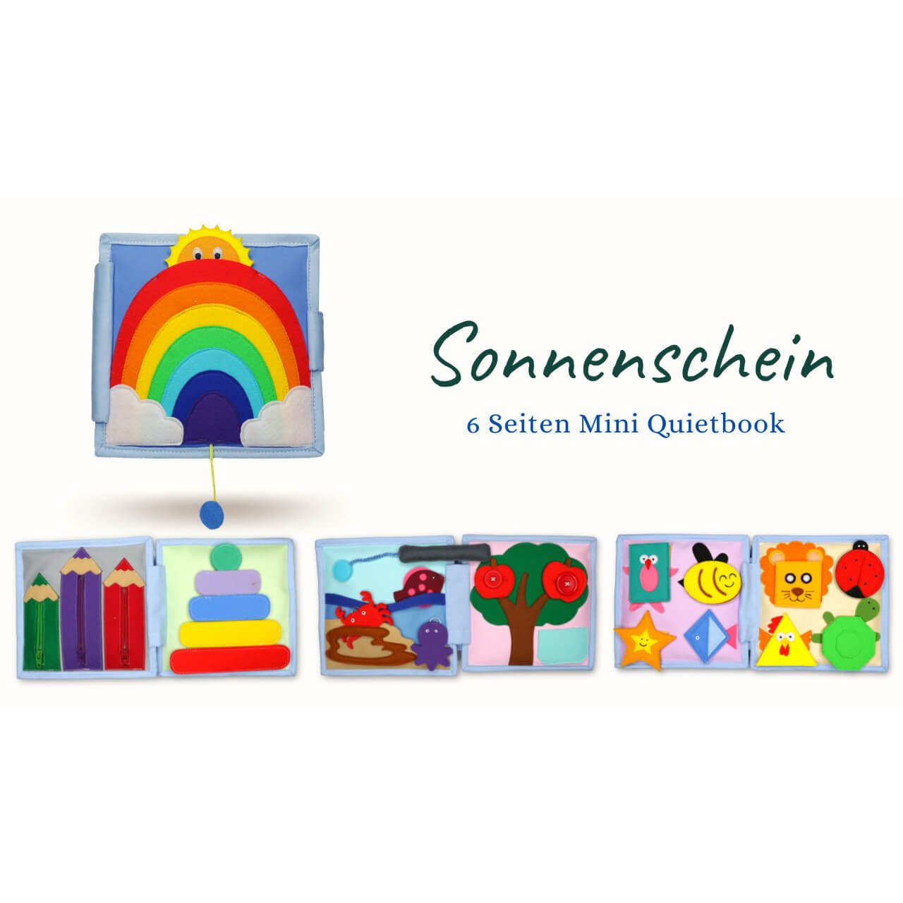 Mini Quiet Book "Sonnenschein" (ab 18 Monaten) Jolly Designs - malmichbunt.de