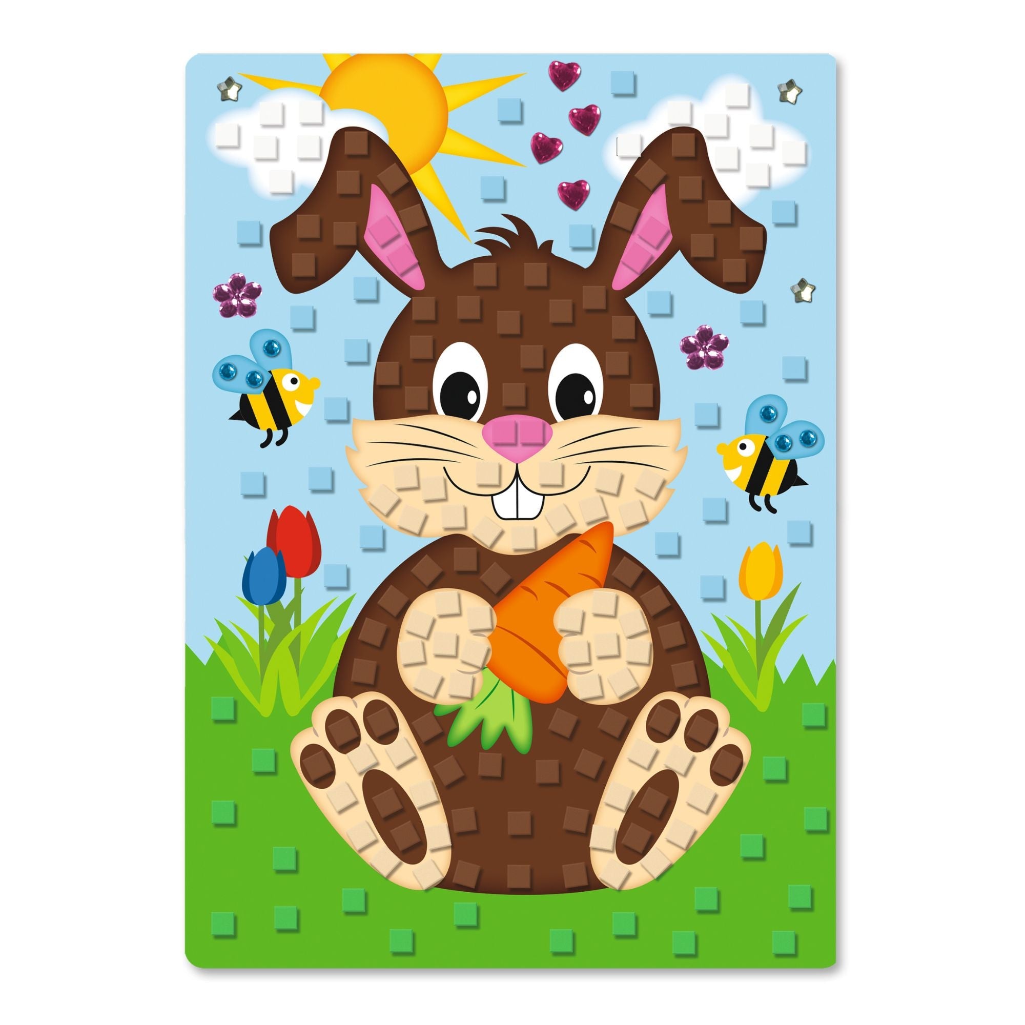 Moosgummi Mosaik "Häschen" Ursus - malmichbunt.de