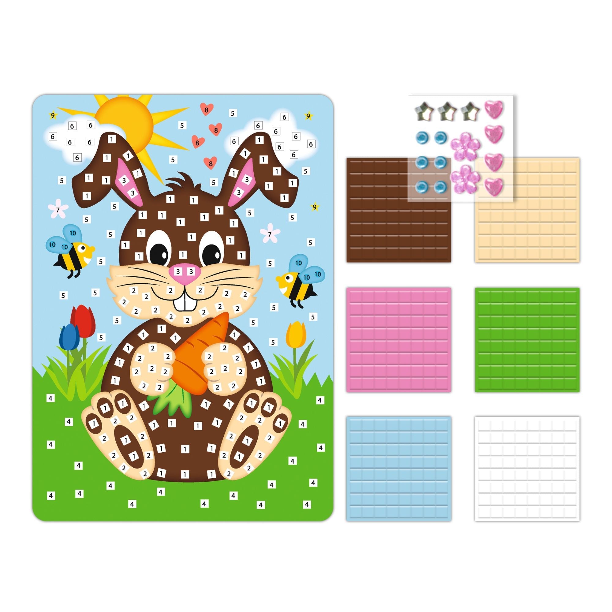 Moosgummi Mosaik "Häschen" Ursus - malmichbunt.de