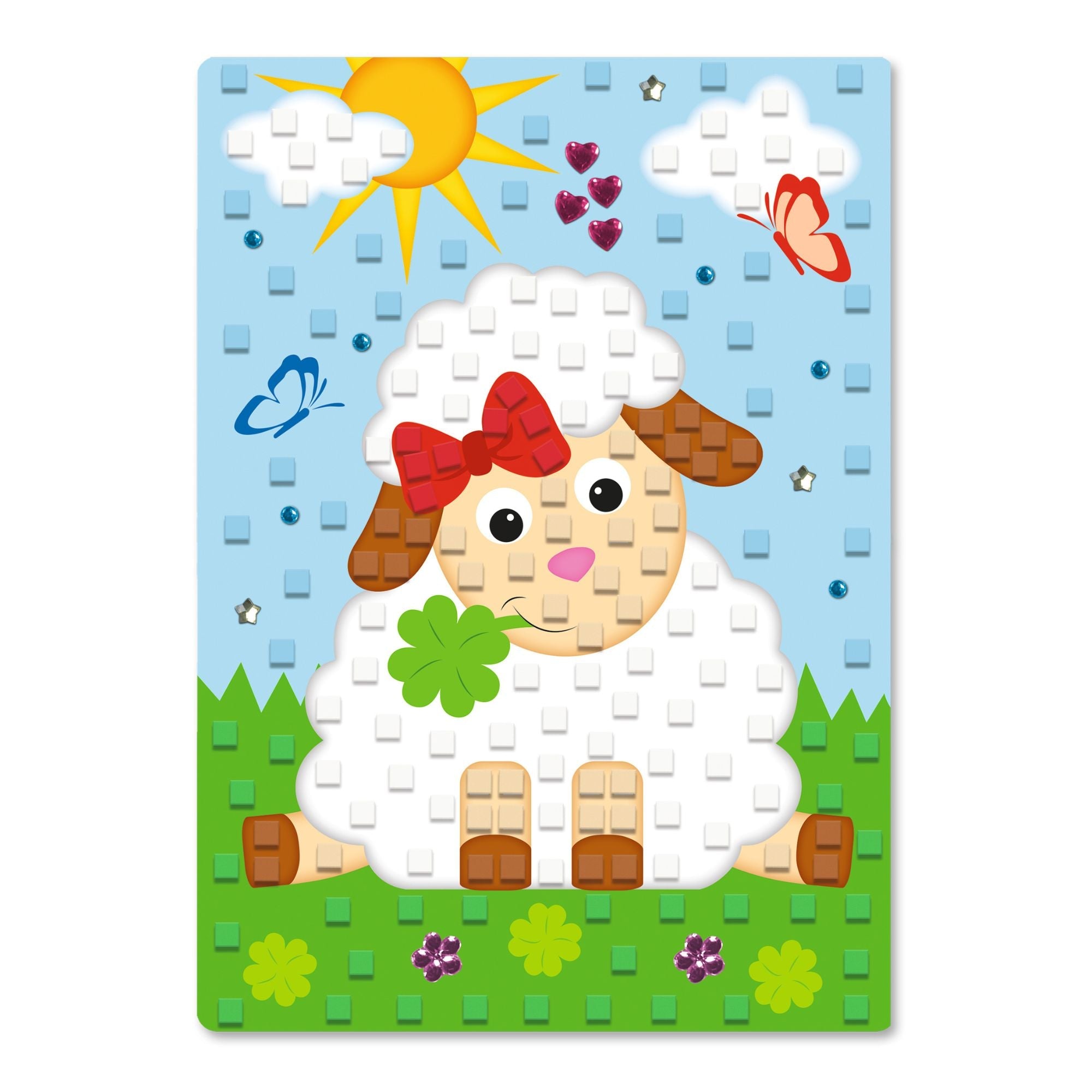 Moosgummi Mosaik "Schäfchen" Ursus - malmichbunt.de