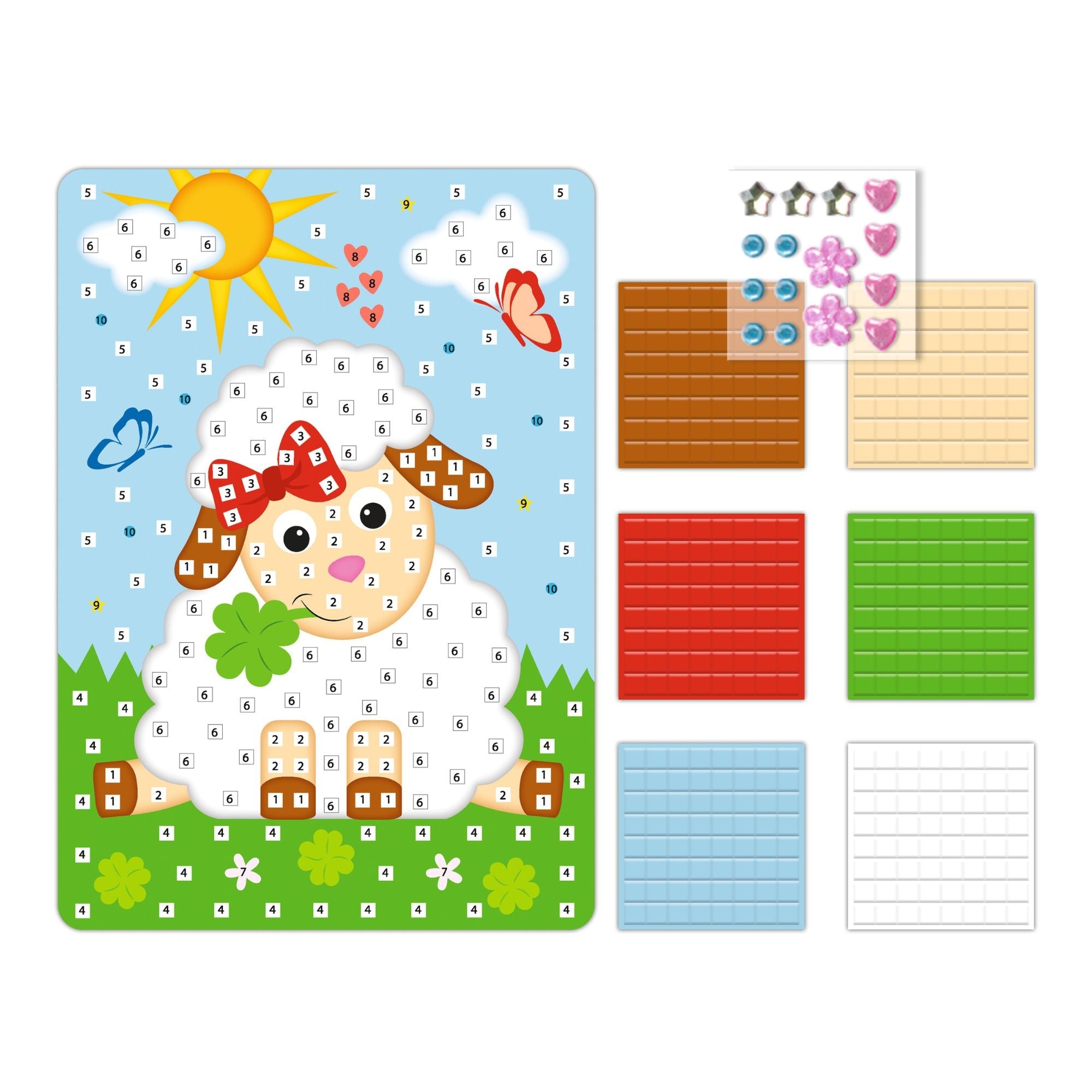 Moosgummi Mosaik "Schäfchen" Ursus - malmichbunt.de