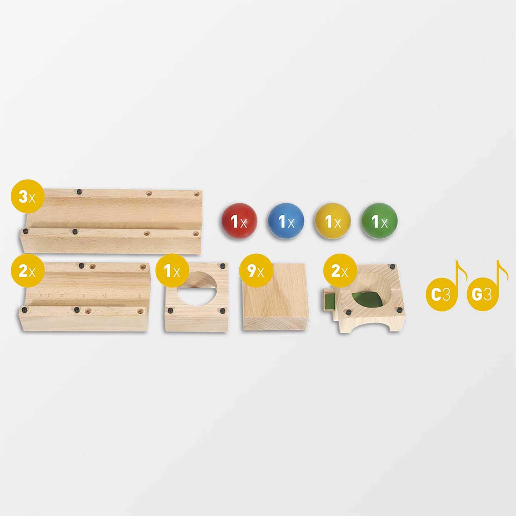 Murmelbahn Xyloba Junior Midi (21 Teile) Xyloba - Stiftung Weizenkorn - malmichbunt.de