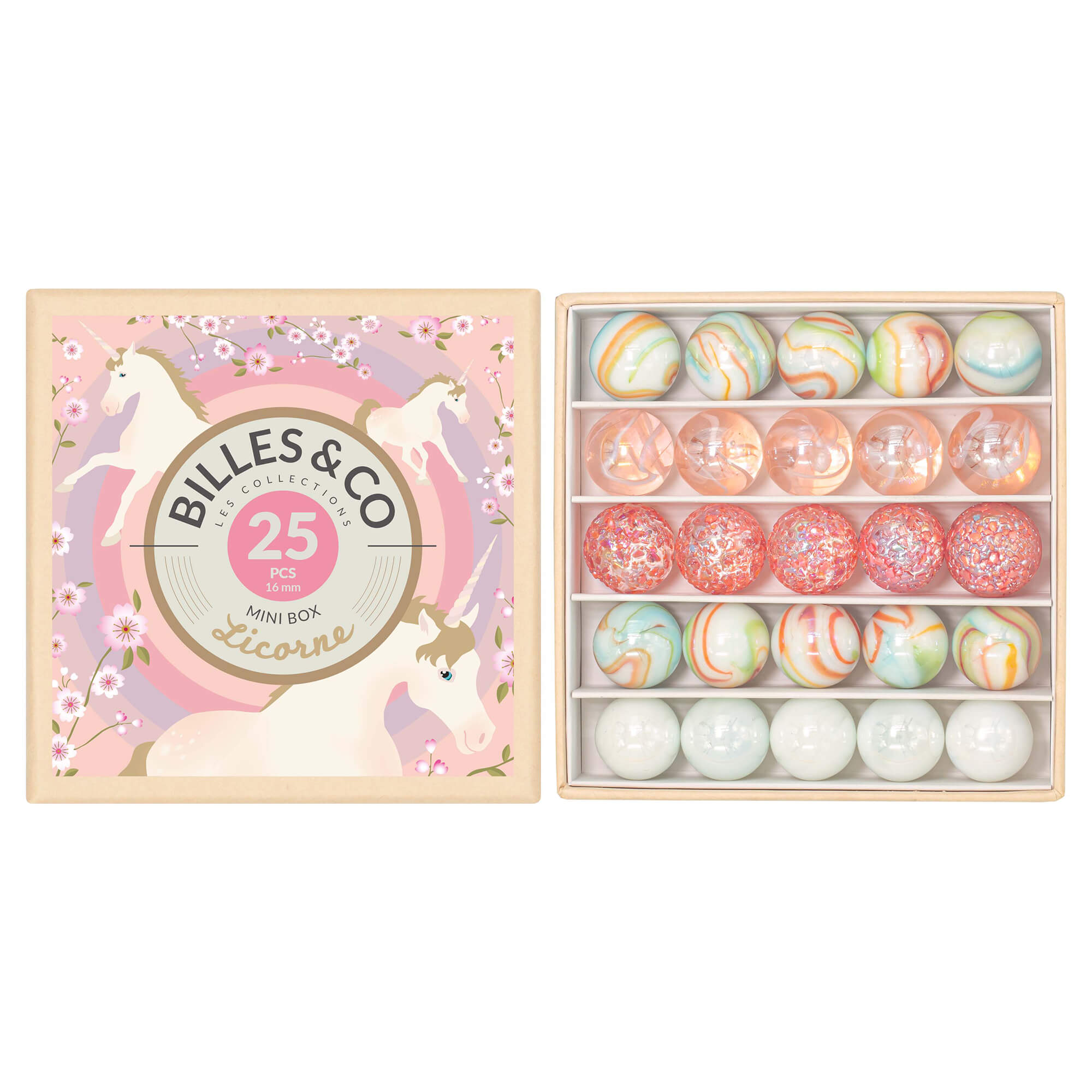 Murmeln Einhorn Mini - Box Billes & Co - malmichbunt.de