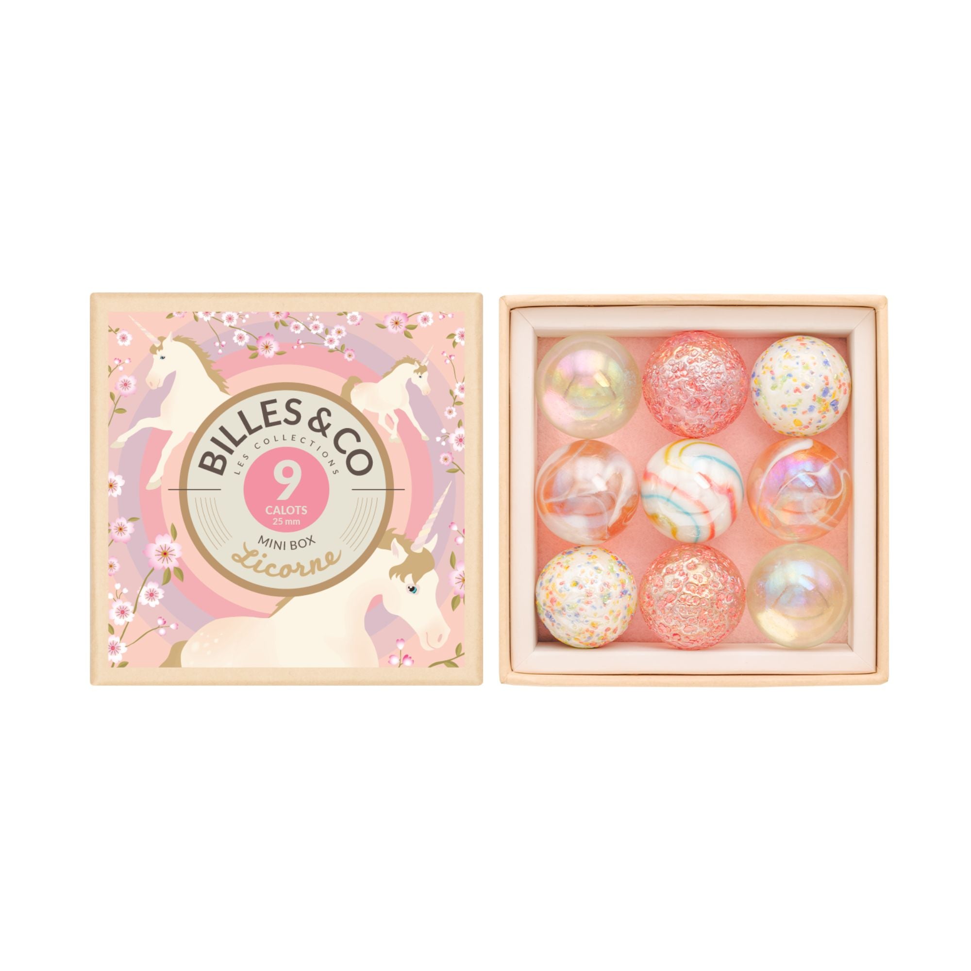 Murmeln Einhorn Mini - Box Calots Billes & Co - malmichbunt.de