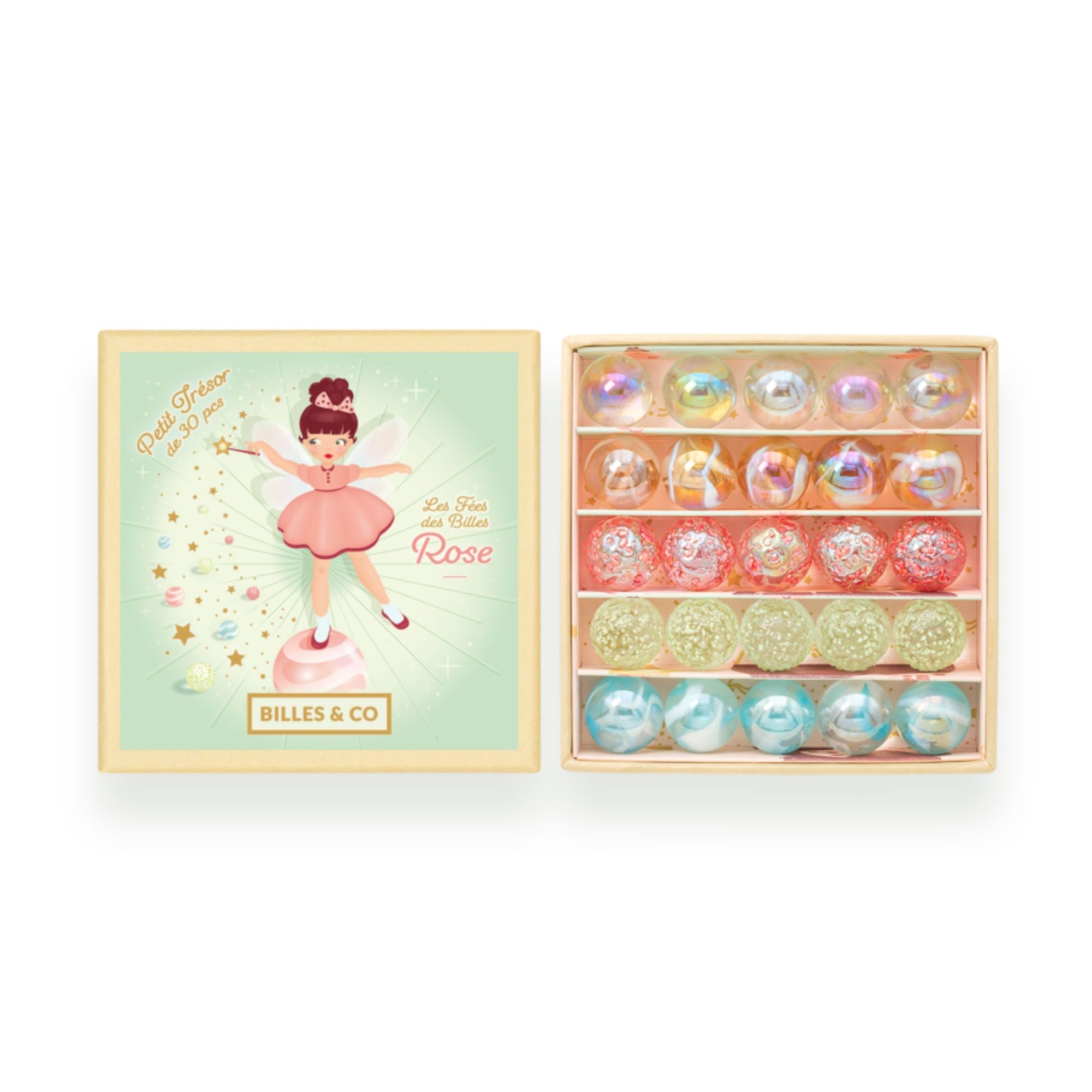 Murmeln Rosa Fee Mini - Box Billes & Co - malmichbunt.de