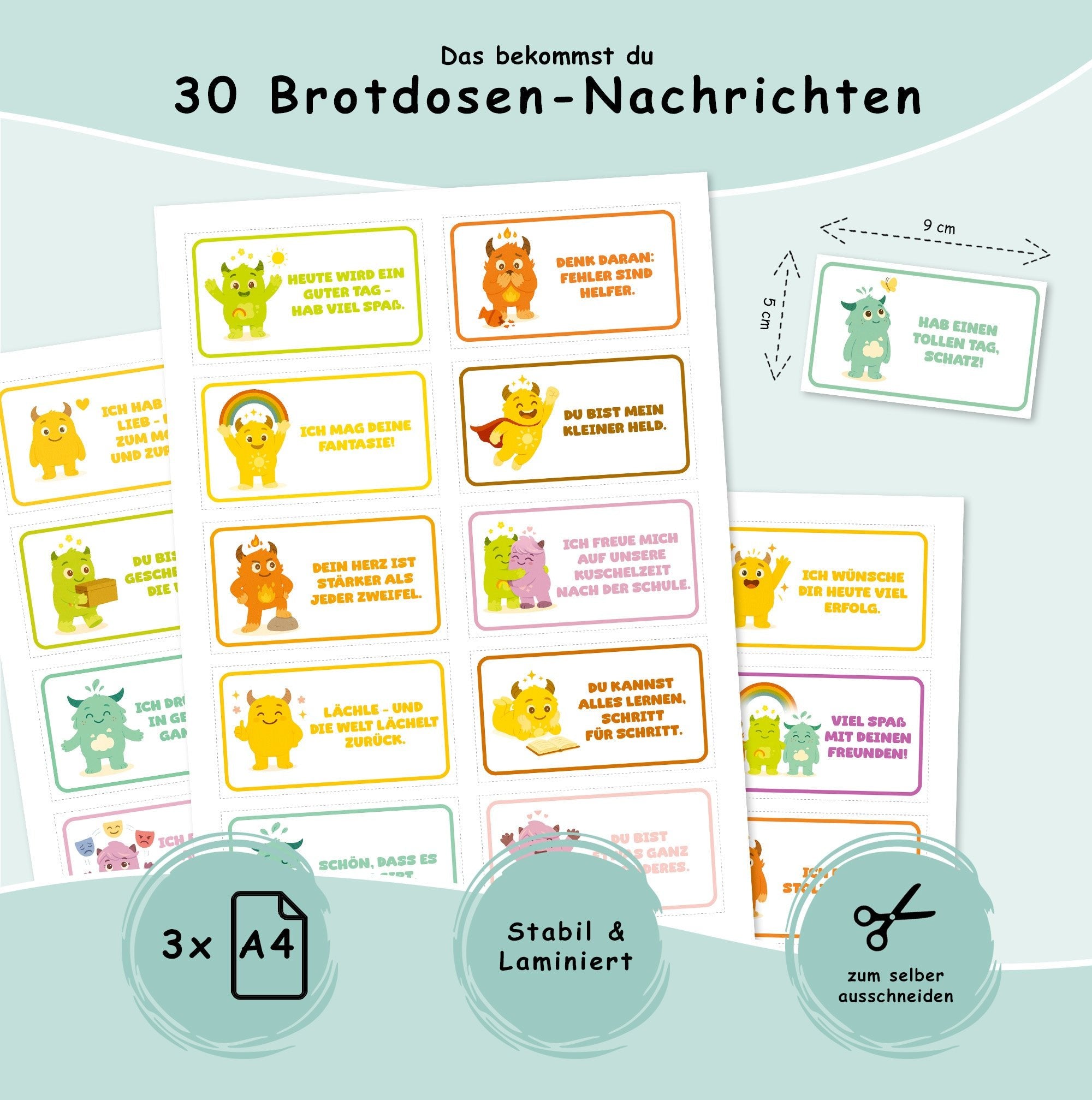 Mutmachbande Brotdosenkarten Jeka - malmichbunt.de