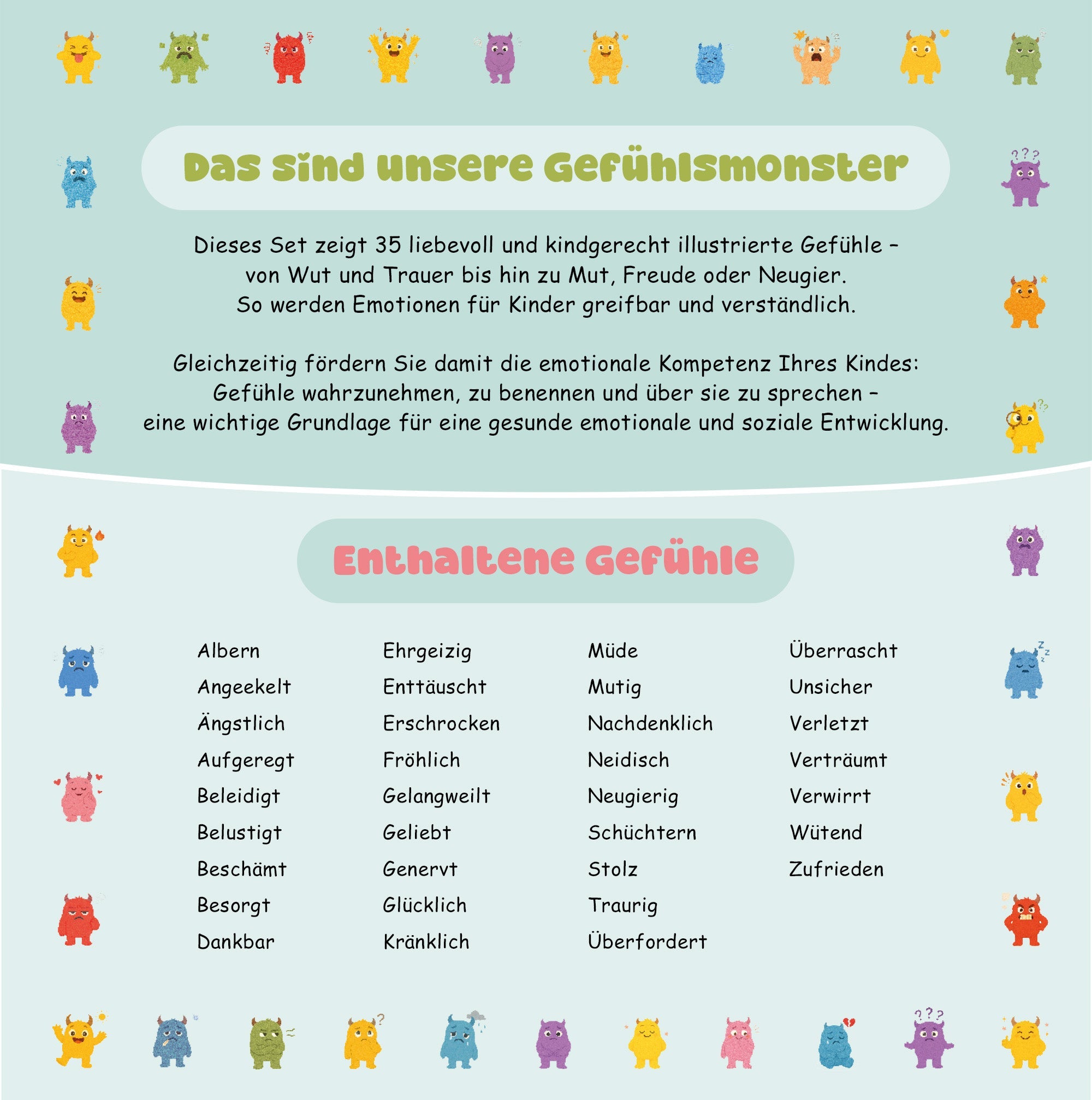 Mutmachbande Gefühlskarten für Kinder Jeka - malmichbunt.de