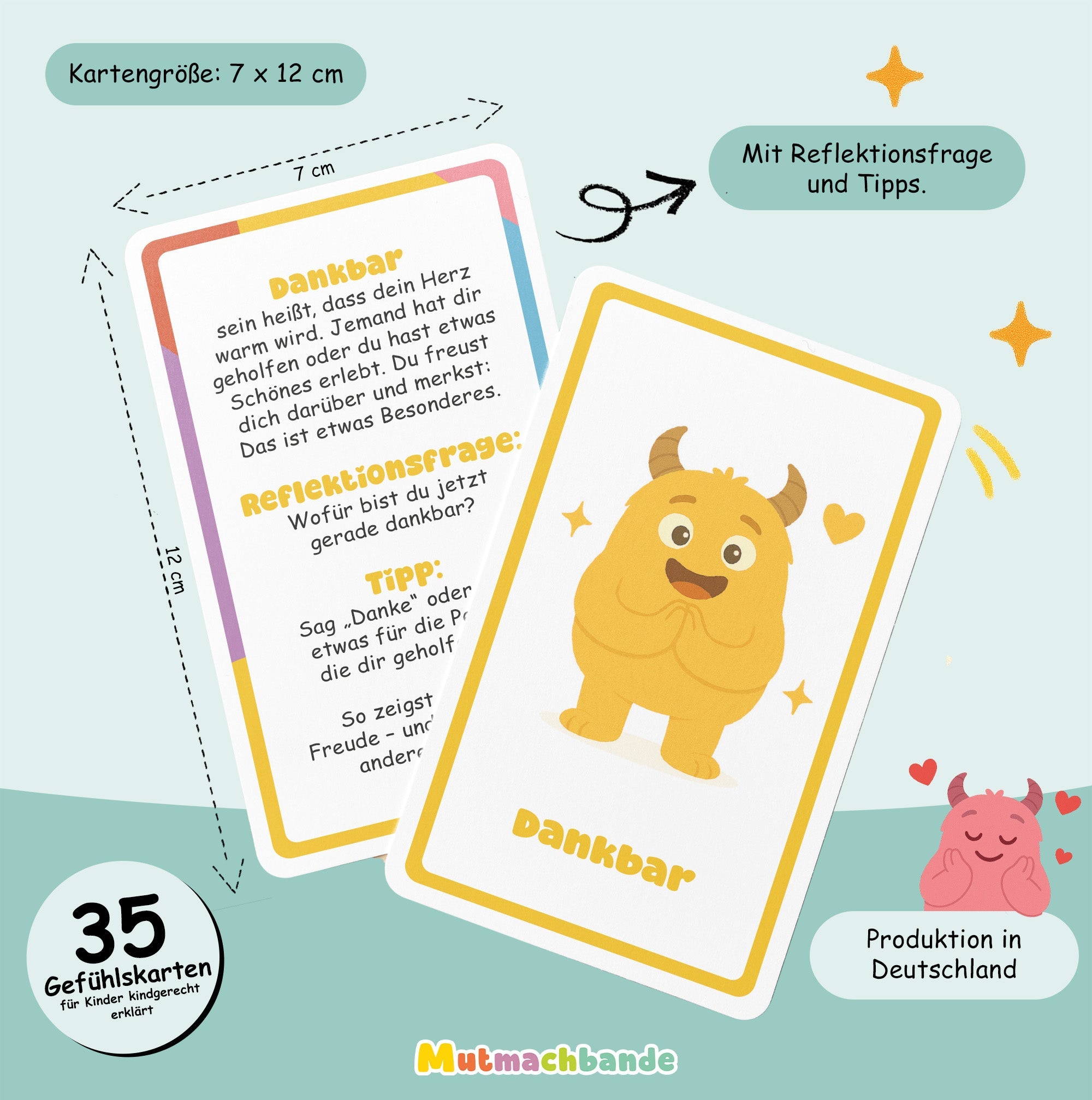 Mutmachbande Gefühlskarten für Kinder Jeka - malmichbunt.de