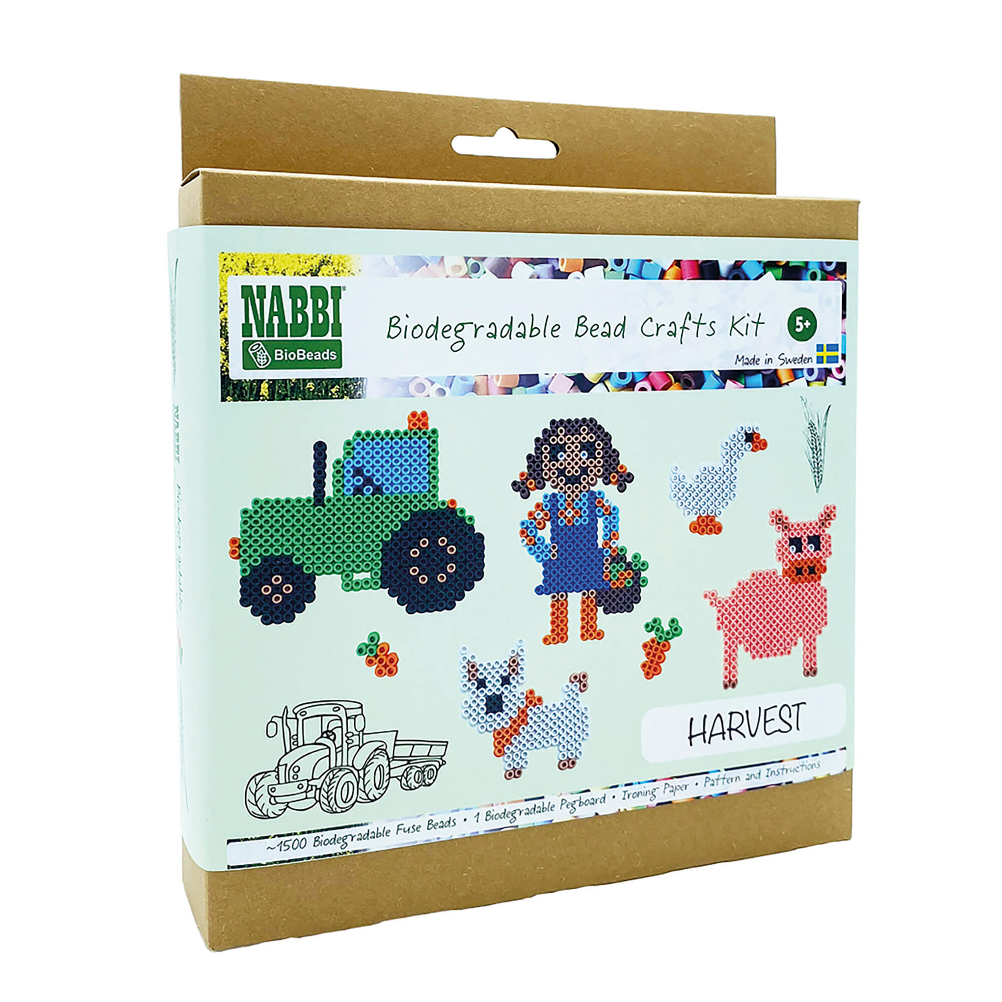 Nabbi Bio Bügelperlen - Ernte Kit Nabbi - malmichbunt.de