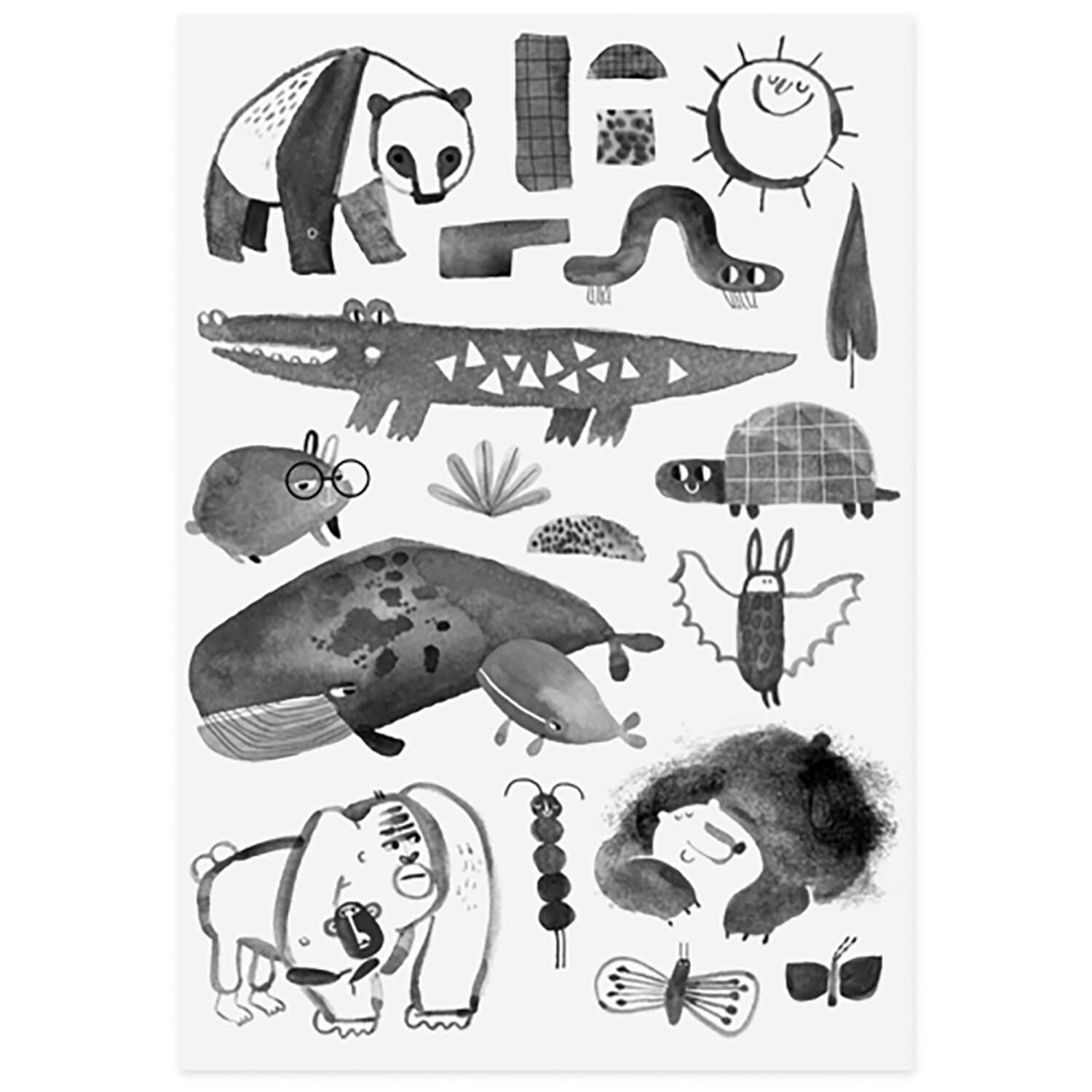 Nuukk Kindertattoo Crocodile and Friends Nuukk - malmichbunt.de