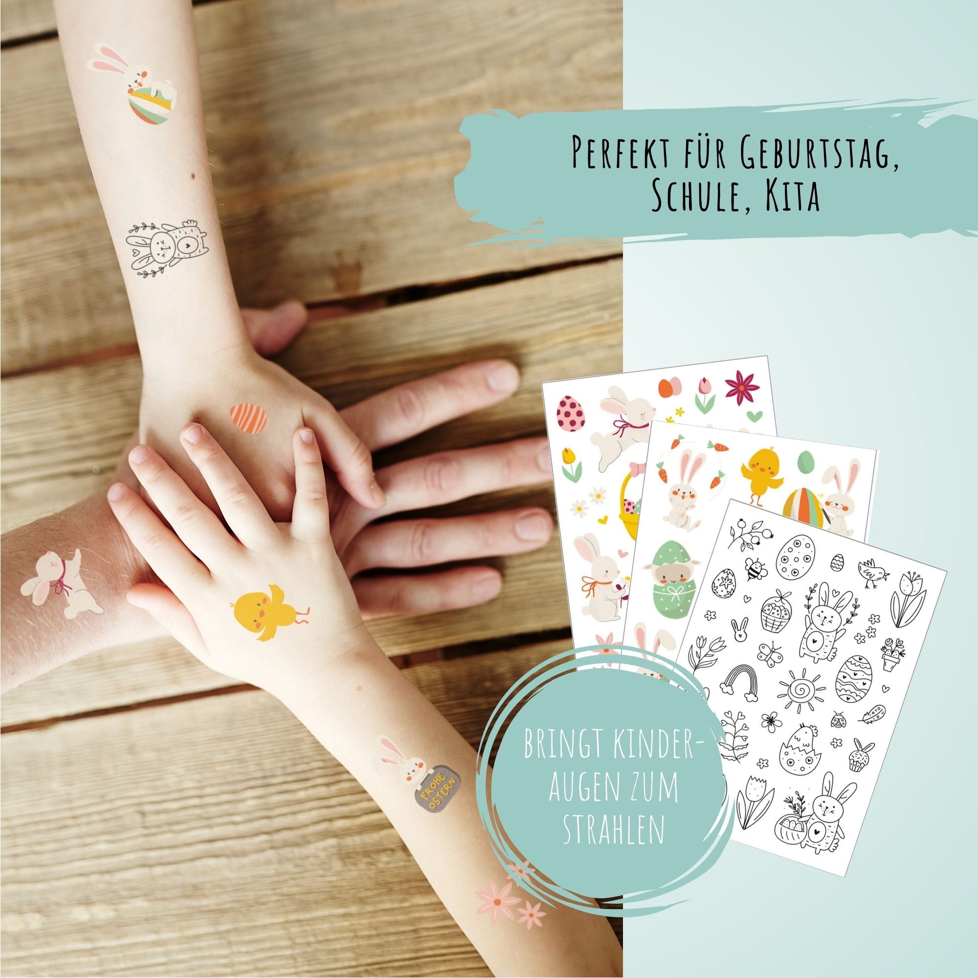 Ostern Kindertattoos Jeka - malmichbunt.de