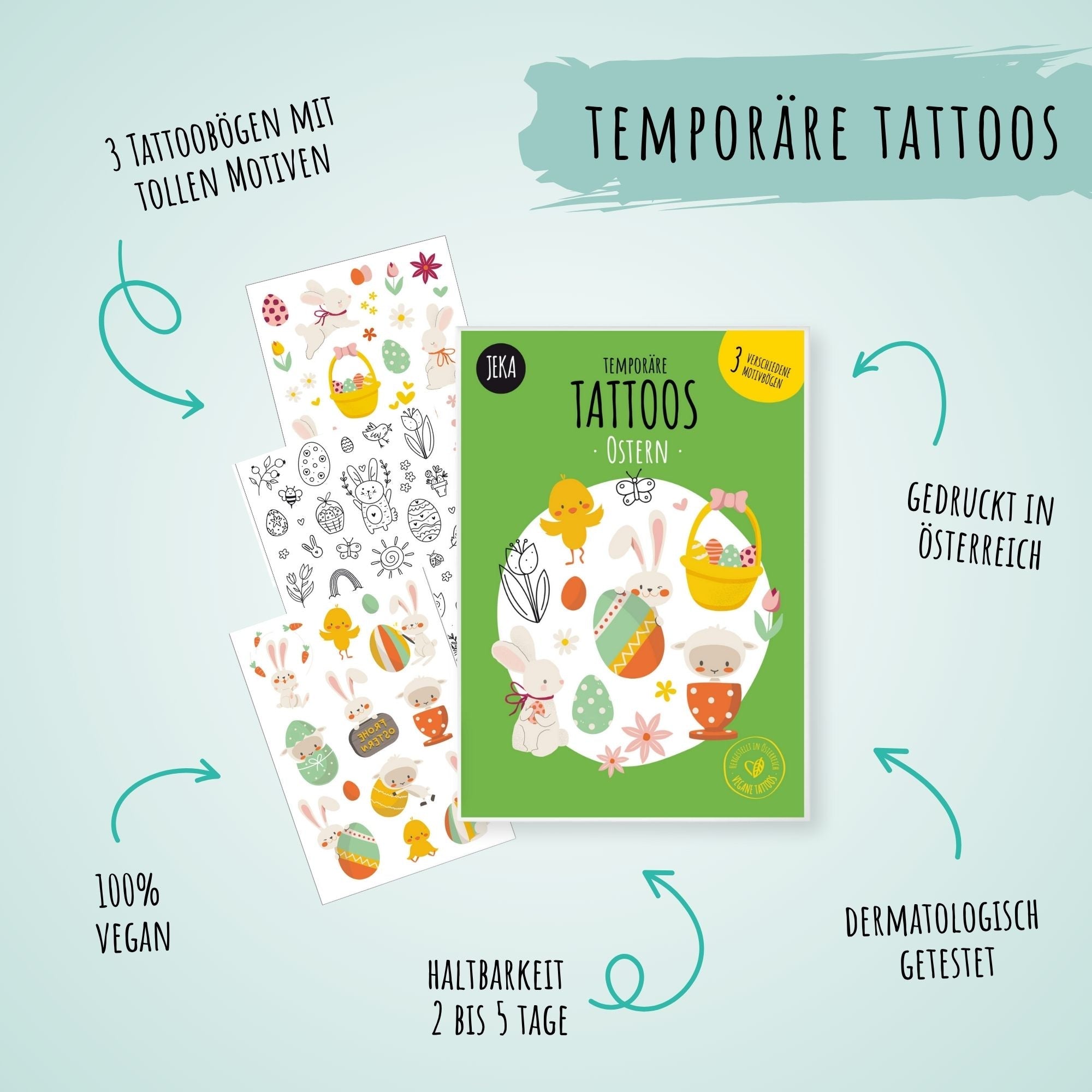 Ostern Kindertattoos Jeka - malmichbunt.de