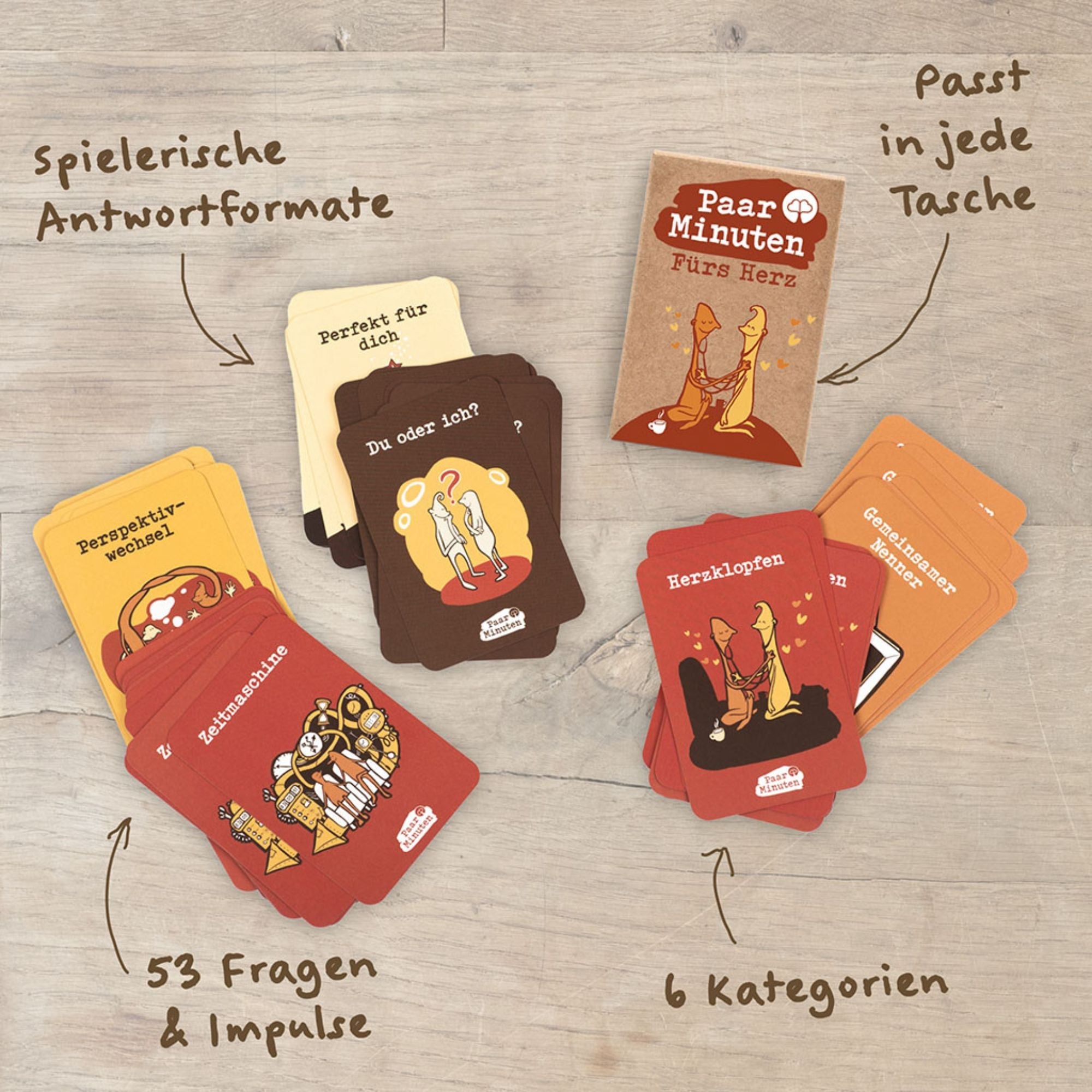 PaarMinuten Fürs Herz: Kartenset für Paare Paarzeit - malmichbunt.de