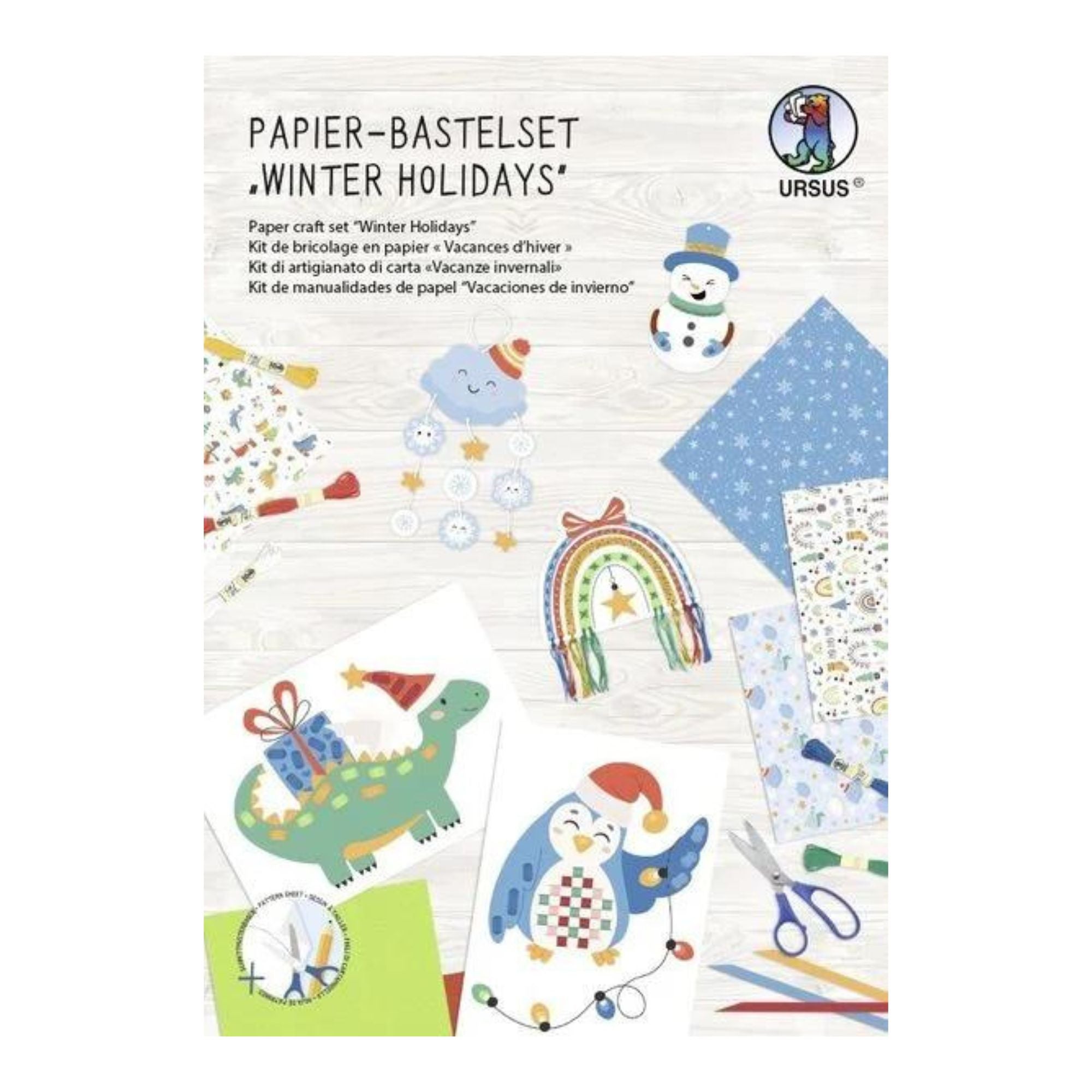 Papier - Bastelset "Winter holidays" Ursus - malmichbunt.de