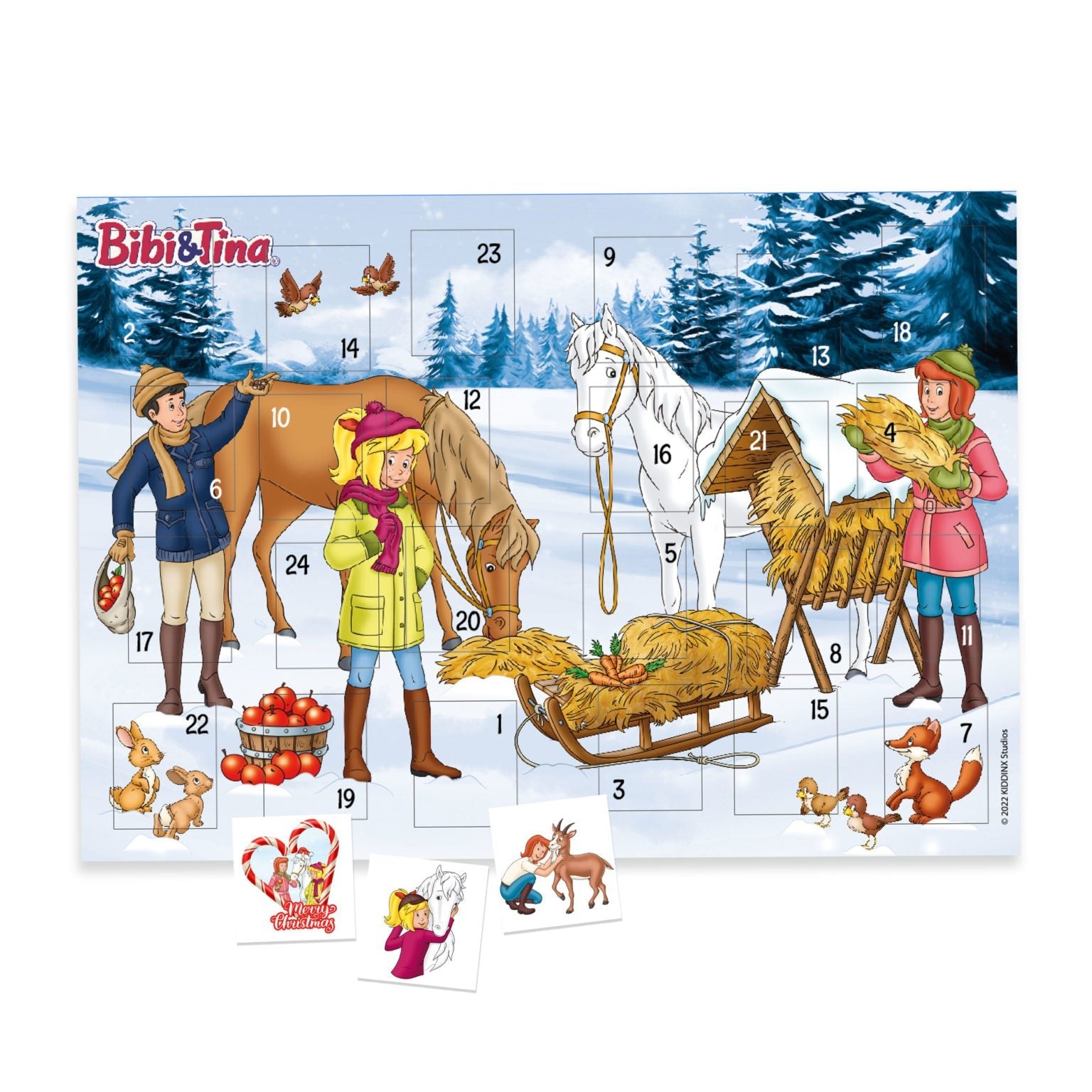 Papierdrachen - Bibi & Tina - Tattoo - Adventskalender Papierdrachen - malmichbunt.de