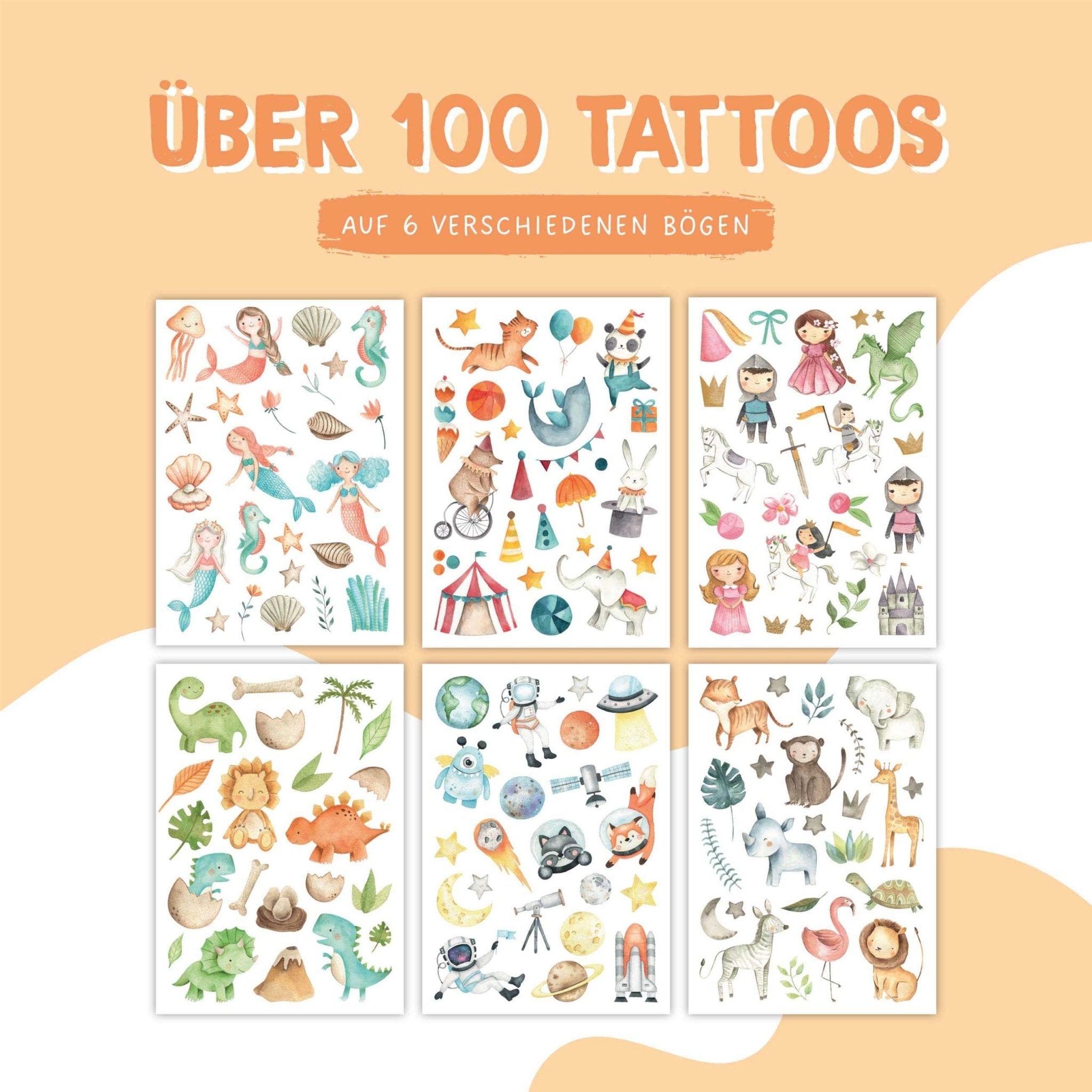 Papierdrachen Kindertattoo Bunter Mix Papierdrachen - malmichbunt.de