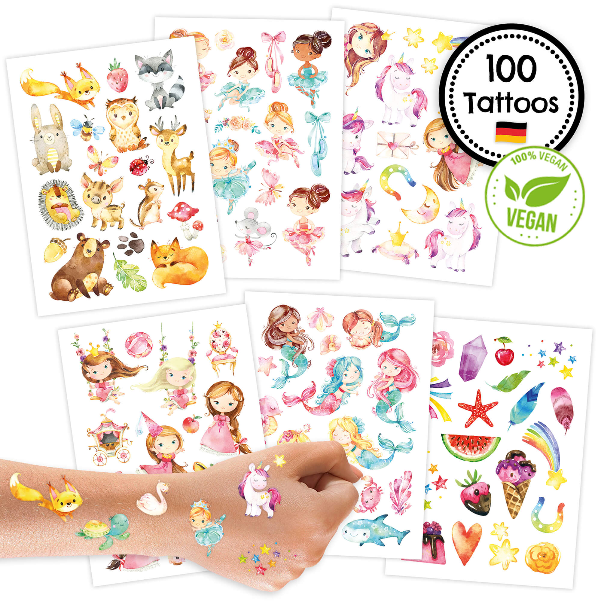 Papierdrachen Kindertattoo - Fantasie Papierdrachen - malmichbunt.de