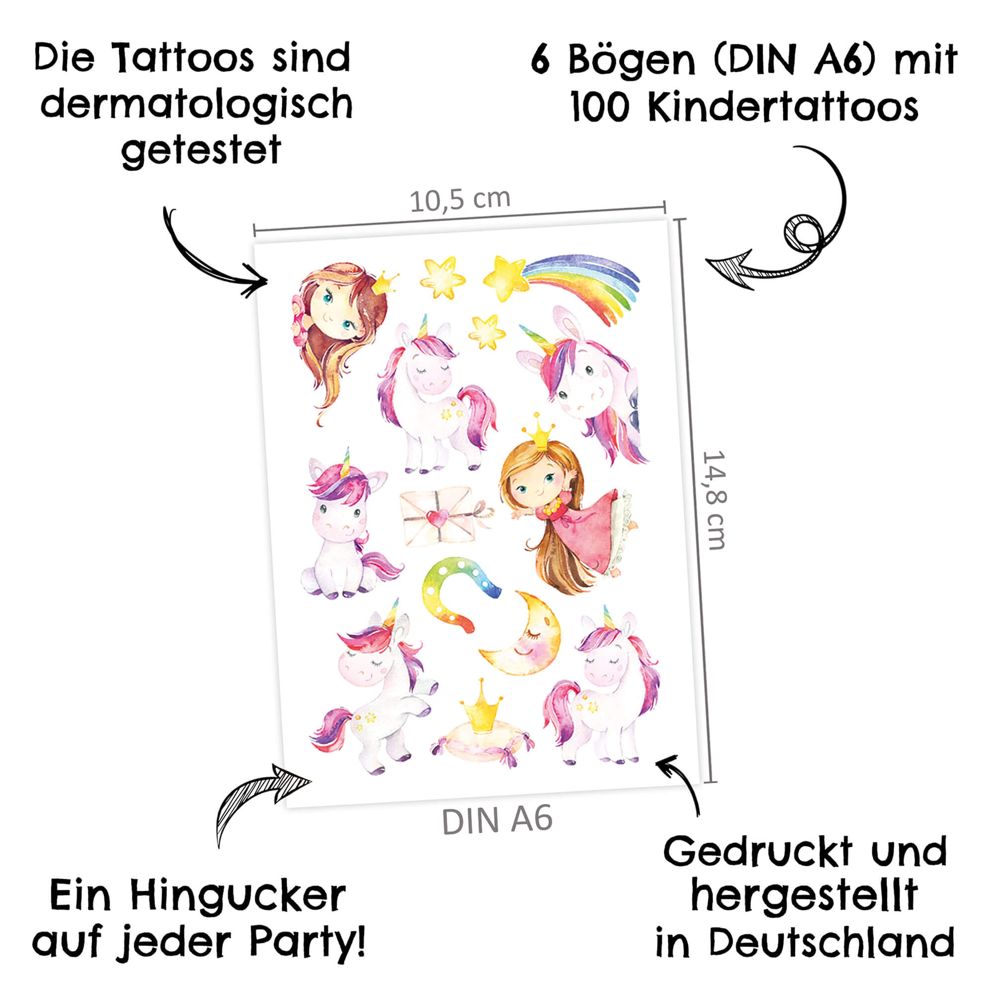 Papierdrachen Kindertattoo - Fantasie Papierdrachen - malmichbunt.de