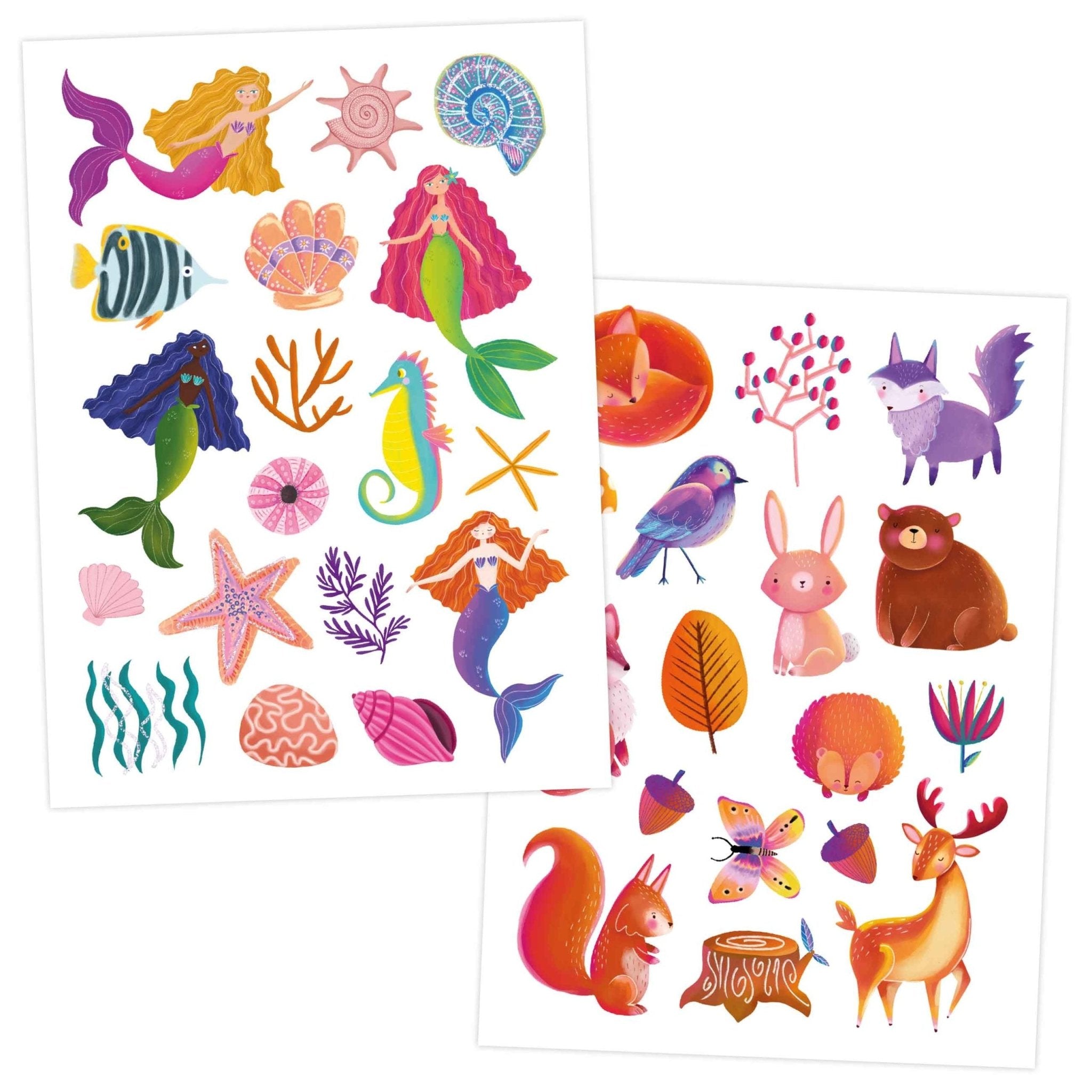 Papierdrachen Kindertattoo Metallic - Einhorn und Regenbogen Papierdrachen - malmichbunt.de