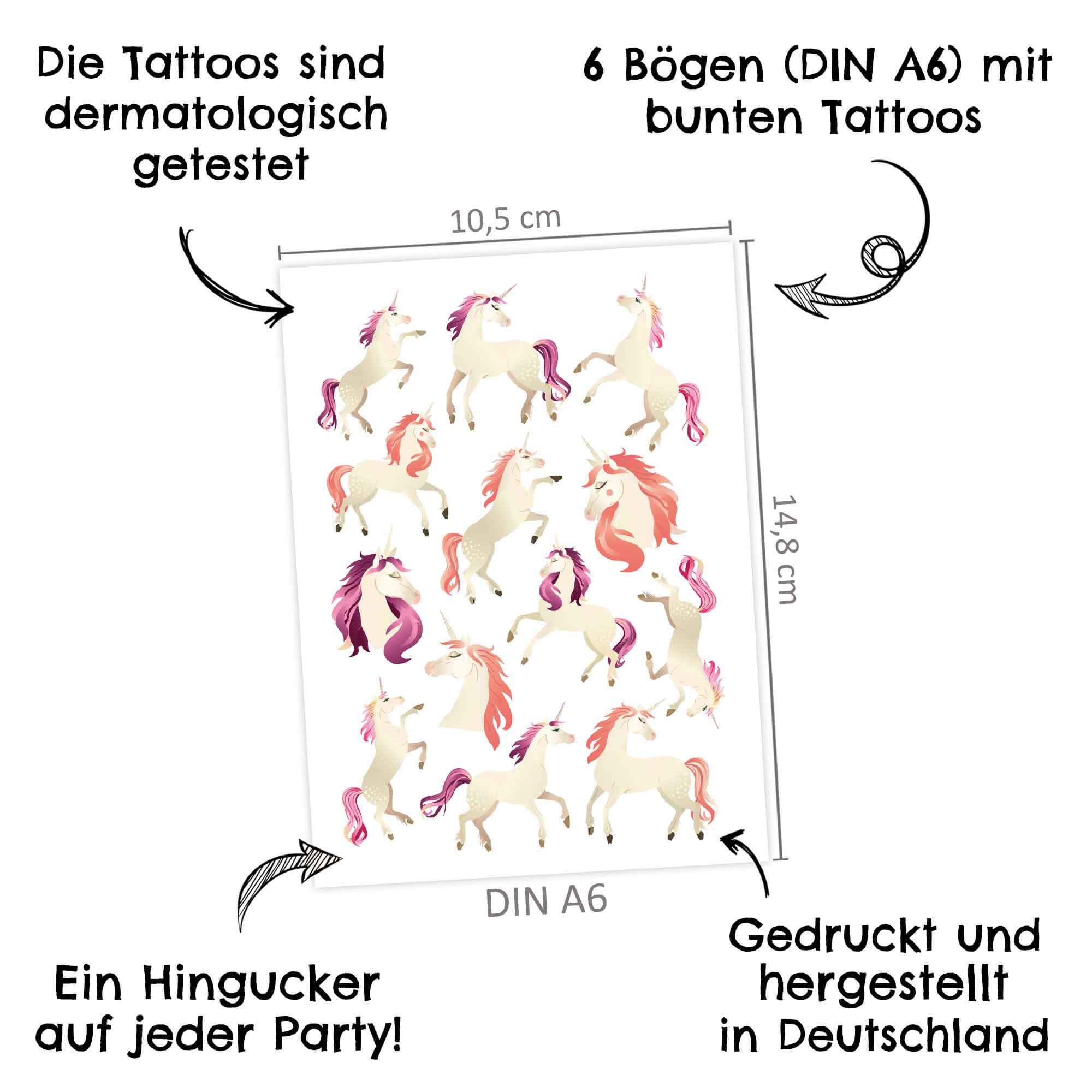 Papierdrachen Kindertattoos Pferde Papierdrachen - malmichbunt.de