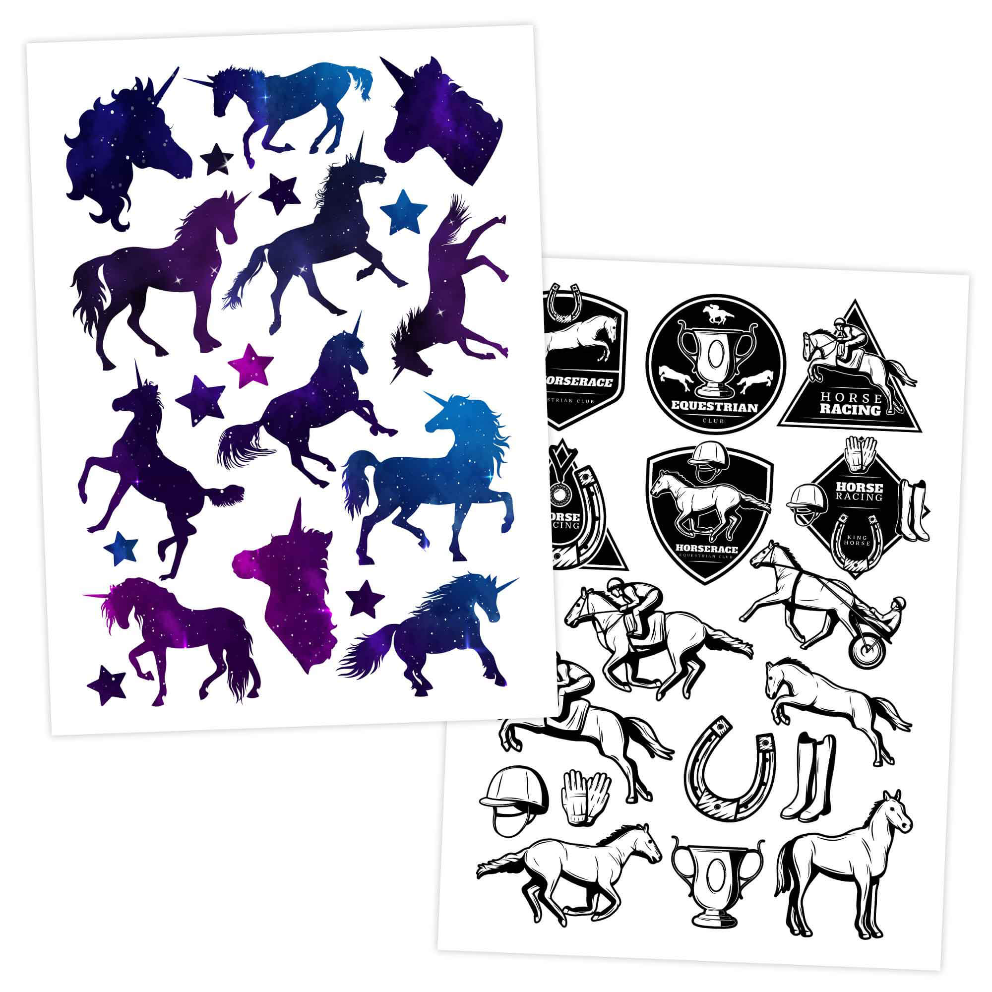 Papierdrachen Kindertattoos Pferde Papierdrachen - malmichbunt.de