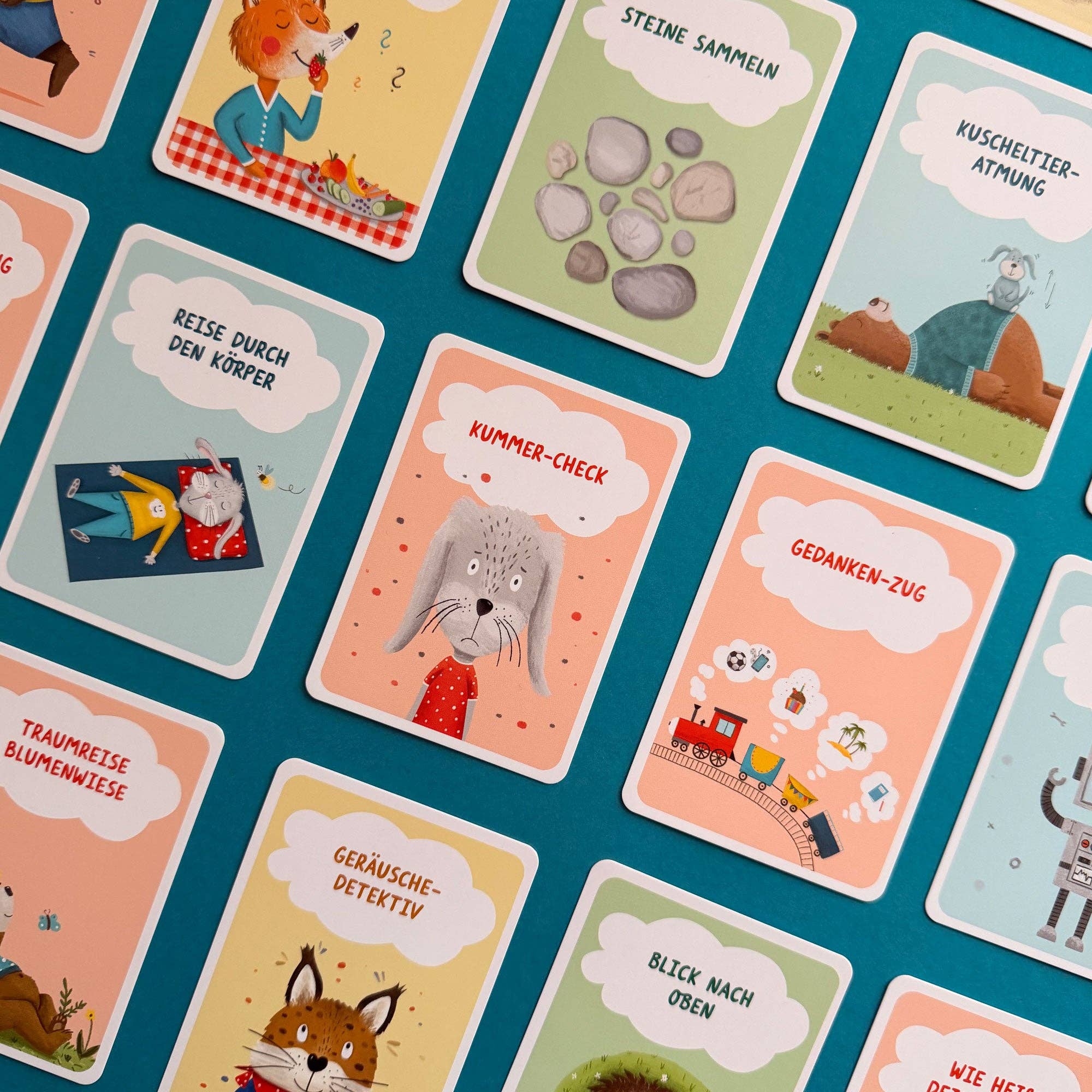 Pause im Kopf – Achtsamkeitskarten für Kinder Rüsselfuchs - malmichbunt.de