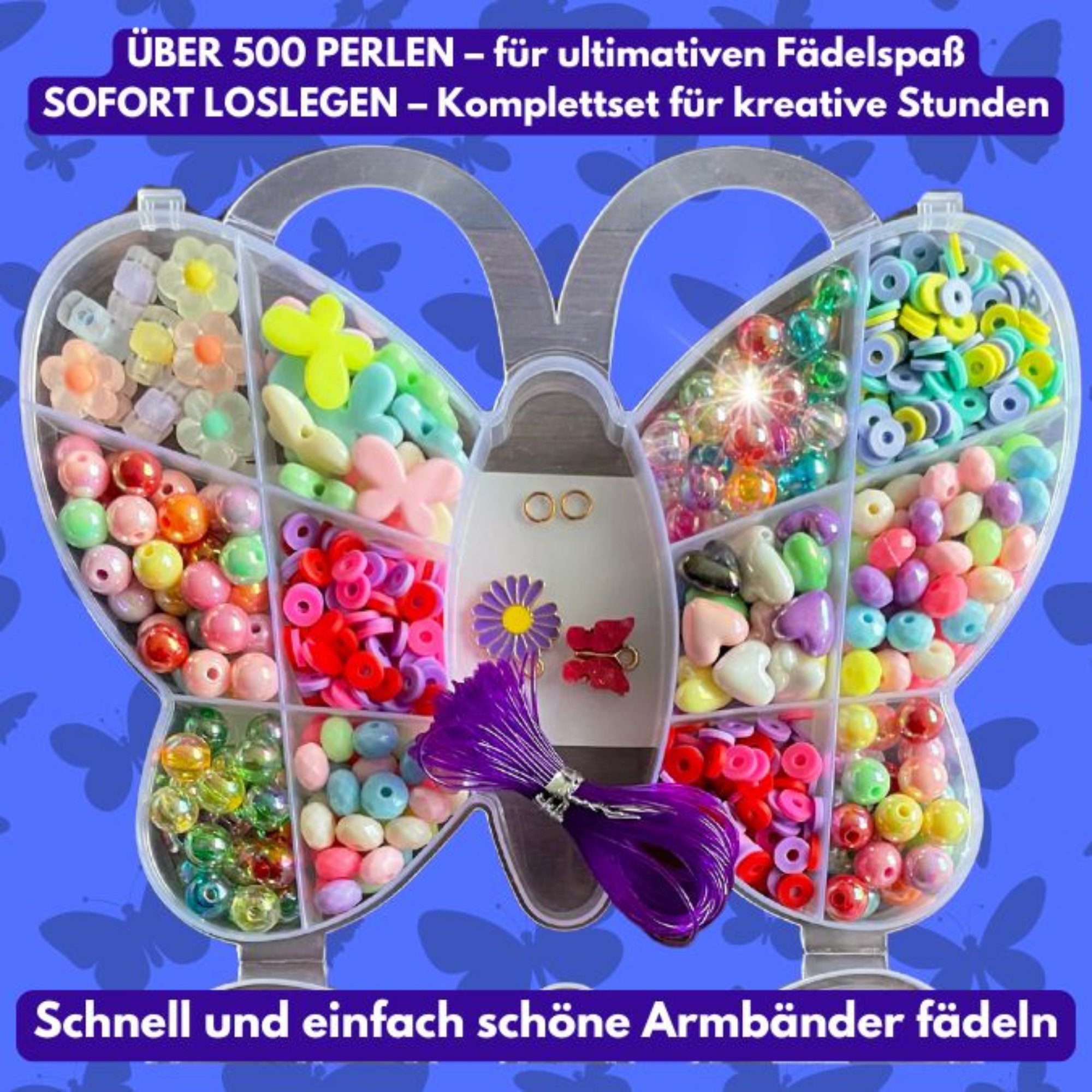 Perlenset Schmetterling TOPP Verlag - malmichbunt.de