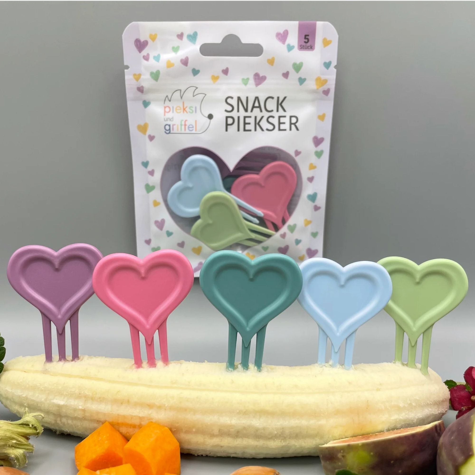 Piksi und Griffel Snack Piekser - "Love is all you need" Pieksi und Griffel - malmichbunt.de
