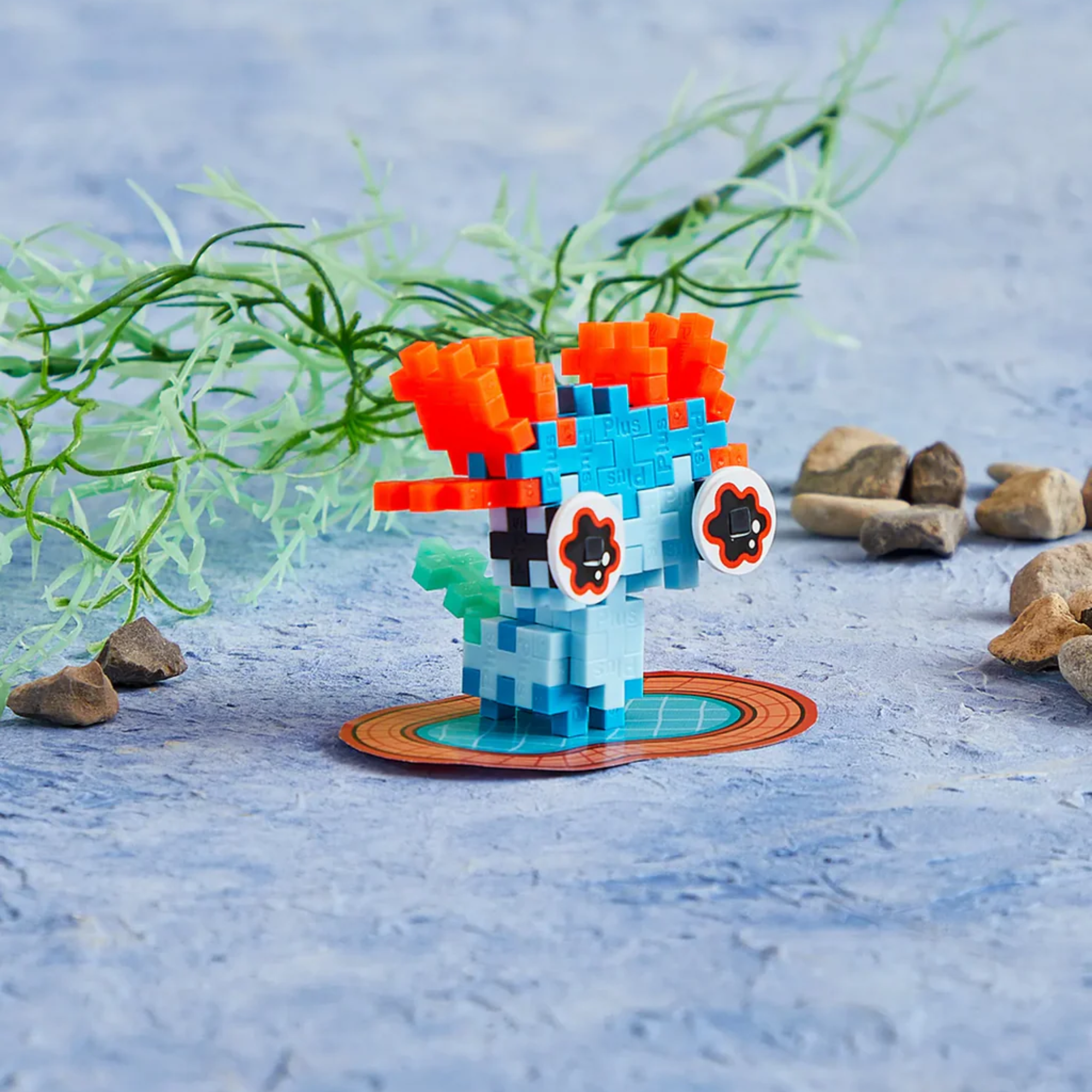 Plus - Plus Kreativ Bausteine Haustiere - Axolotl (blau) Plus Plus - malmichbunt.de