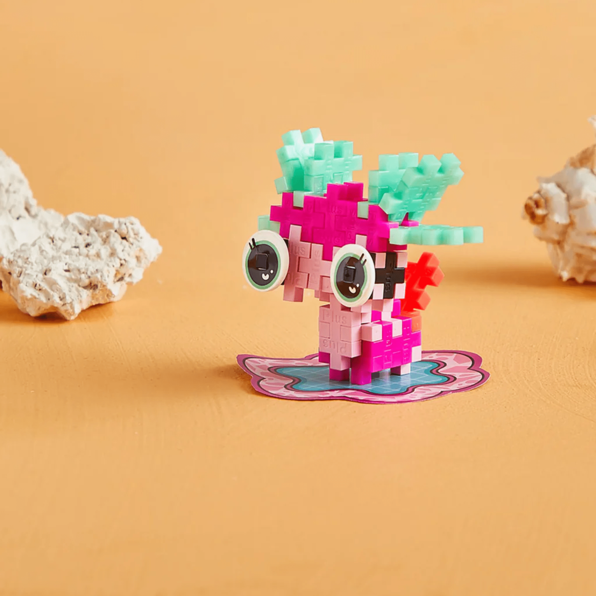 Plus - Plus Kreativ Bausteine Haustiere - Axolotl (rosa) Plus Plus - malmichbunt.de