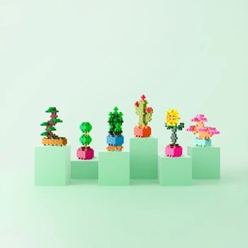 Plus - Plus Kreativ Bausteine Pflanzen Kaktus (Calm Cactus) Plus Plus - malmichbunt.de