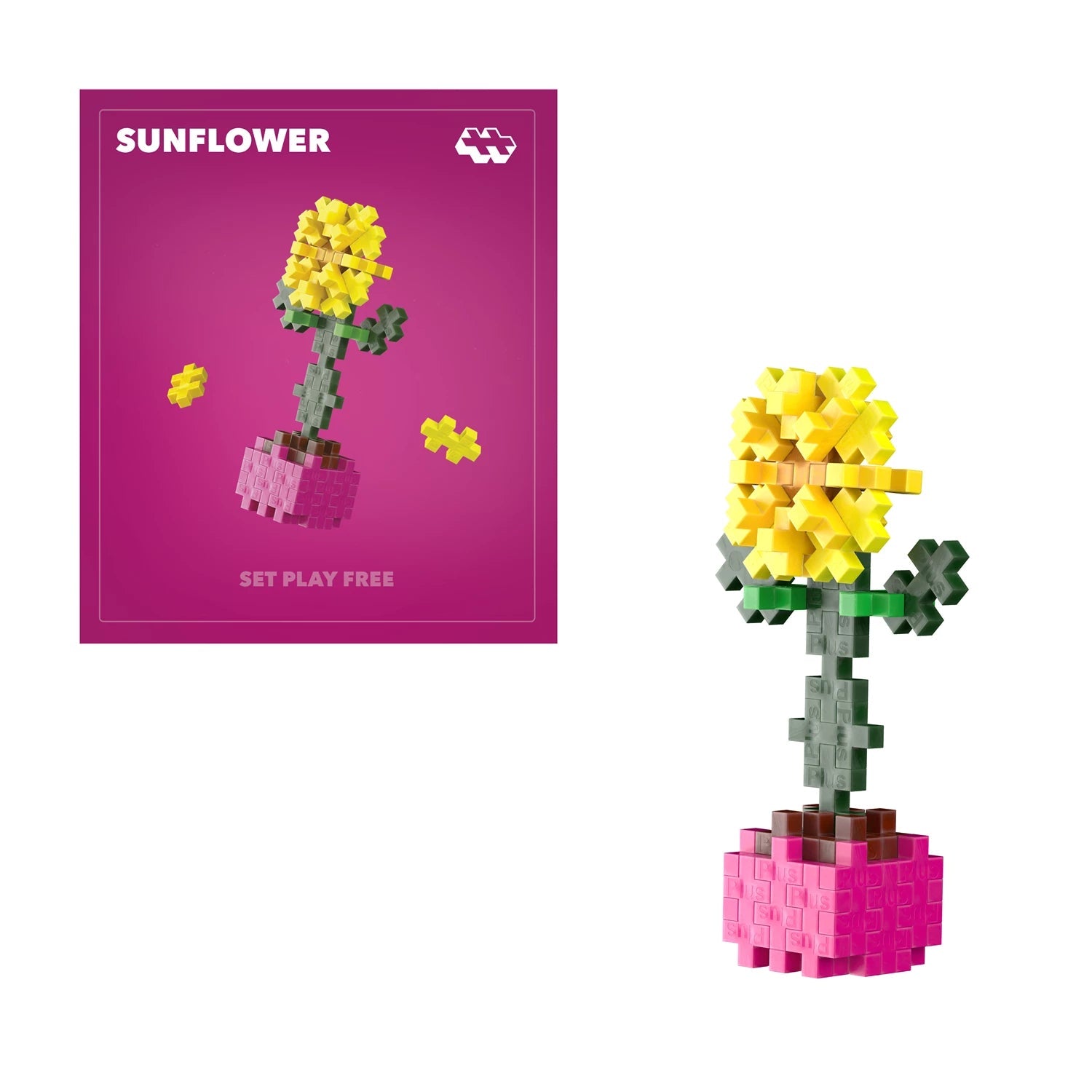 Plus - Plus Kreativ Bausteine Pflanzen Sonnenblume (Sociable Sunflower) pink Plus Plus - malmichbunt.de