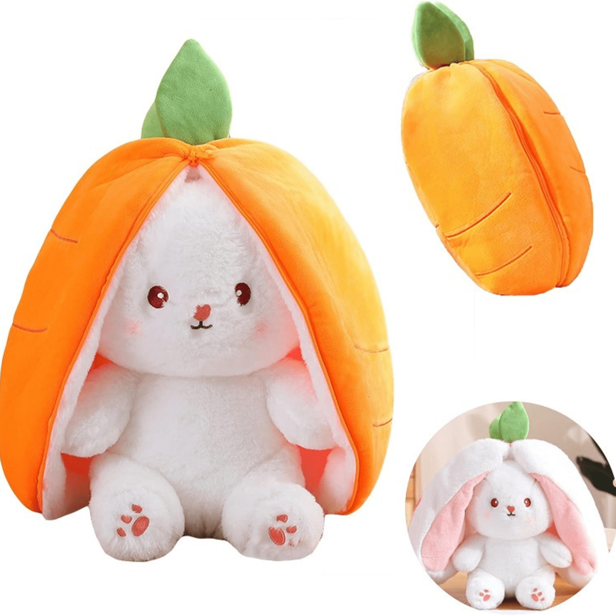 Plüschhase in Karotte 30cm - Geschenk Ostern Funtrading - malmichbunt.de