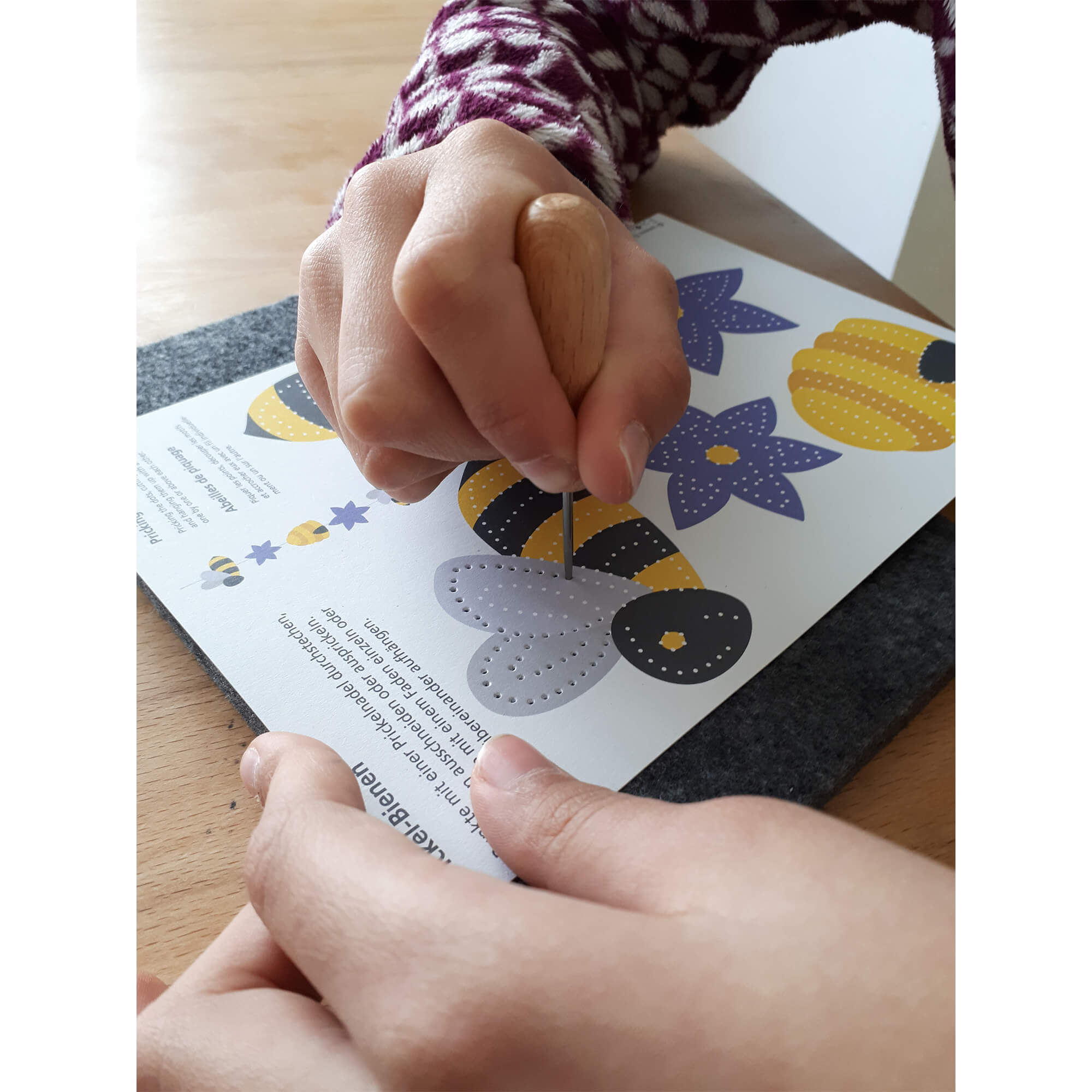 Prickeln für Kinder - Prickelset Biene & Käfer Familienmomente - malmichbunt.de