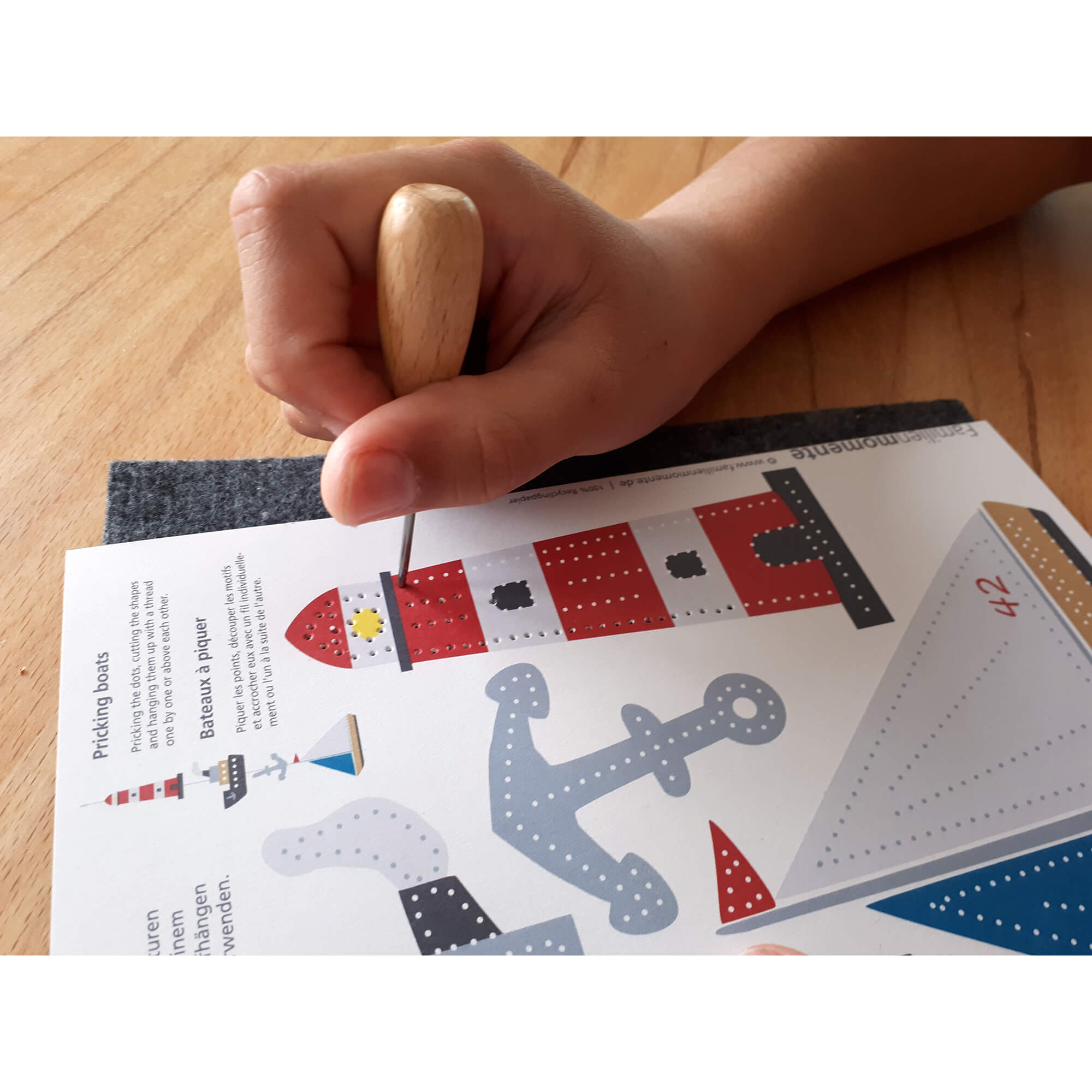 Prickeln für Kinder - Prickelset Meer Familienmomente - malmichbunt.de