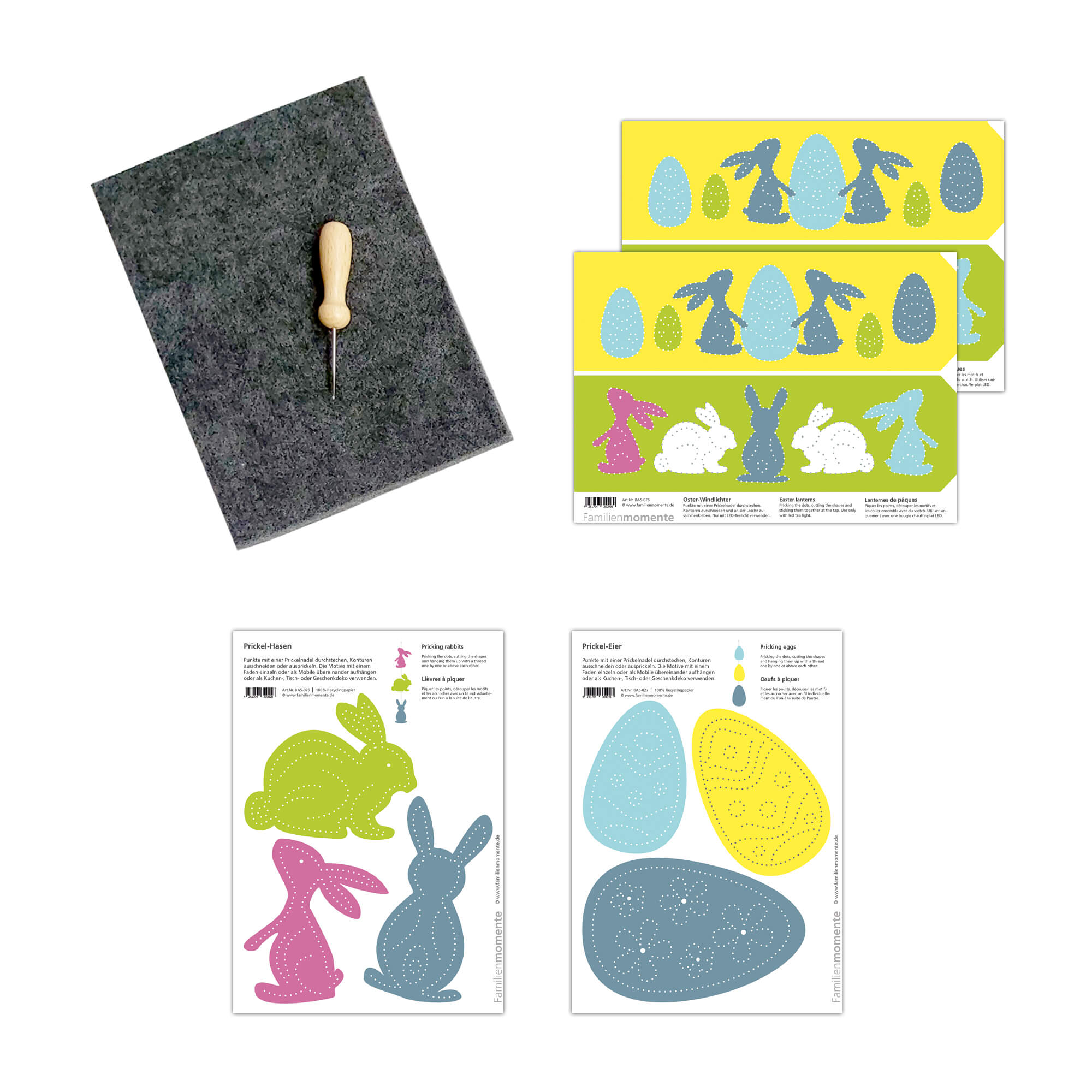 Prickeln für Kinder - Prickelset Ostern Familienmomente - malmichbunt.de