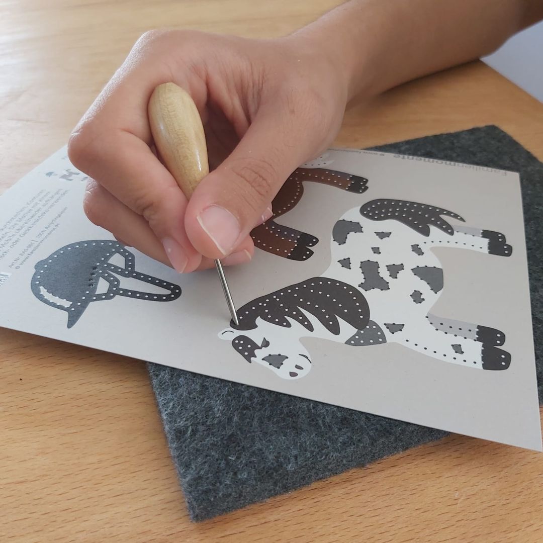 Prickeln für Kinder - Prickelset Pferde & Ponys Familienmomente - malmichbunt.de