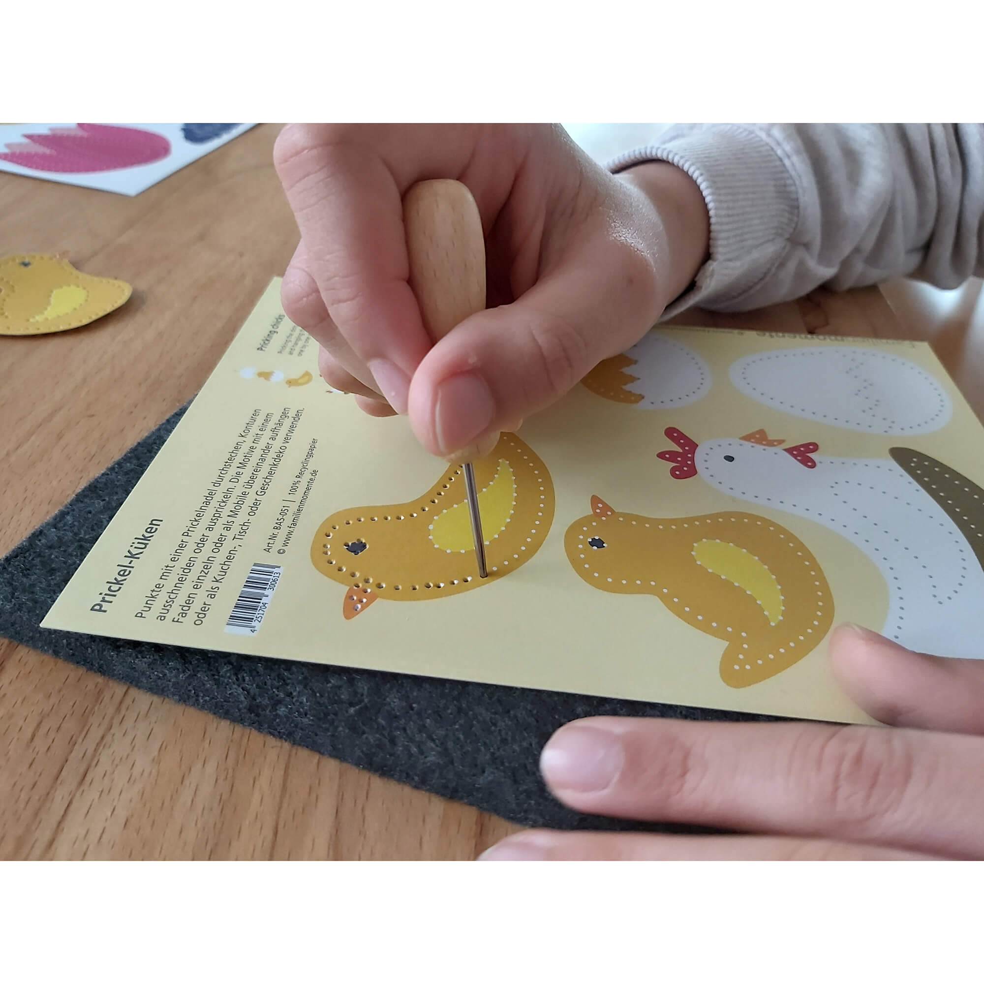 Prickeln für Kinder - Prickelset Wiese & Küken Familienmomente - malmichbunt.de