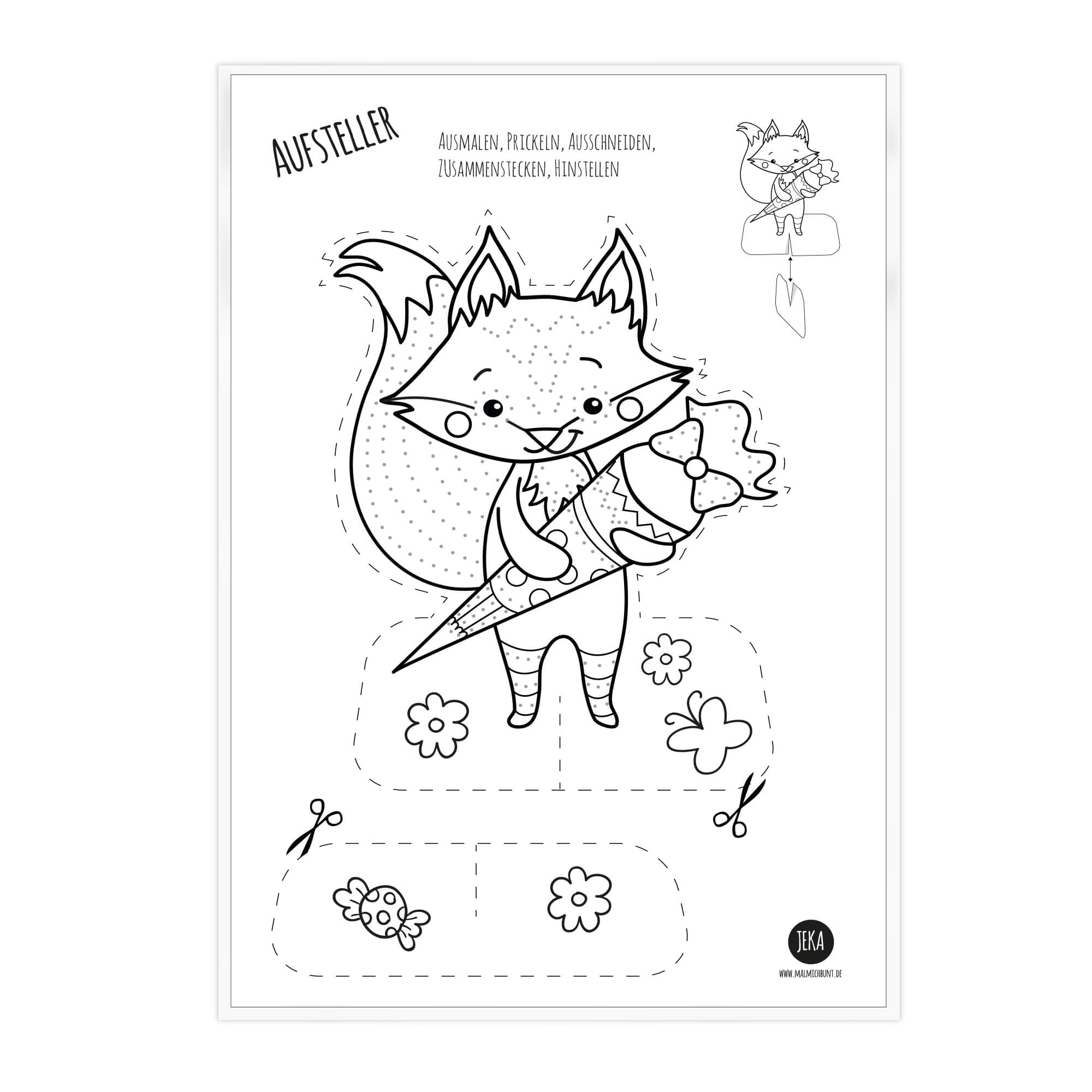 Prickeln Schulanfang - 10 Prickelmotive Jeka - malmichbunt.de